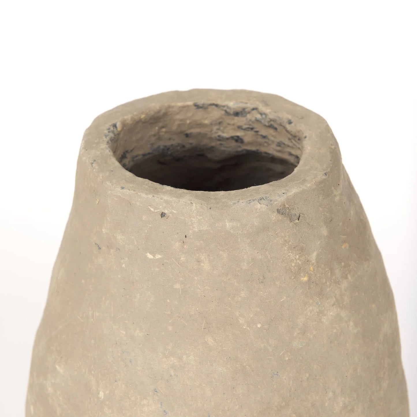 Rundal Unique Hand-Crafted Gray Paper Mache Floor Vase - Eco-Friendly, One-of-a-Kind Home Decor Piece