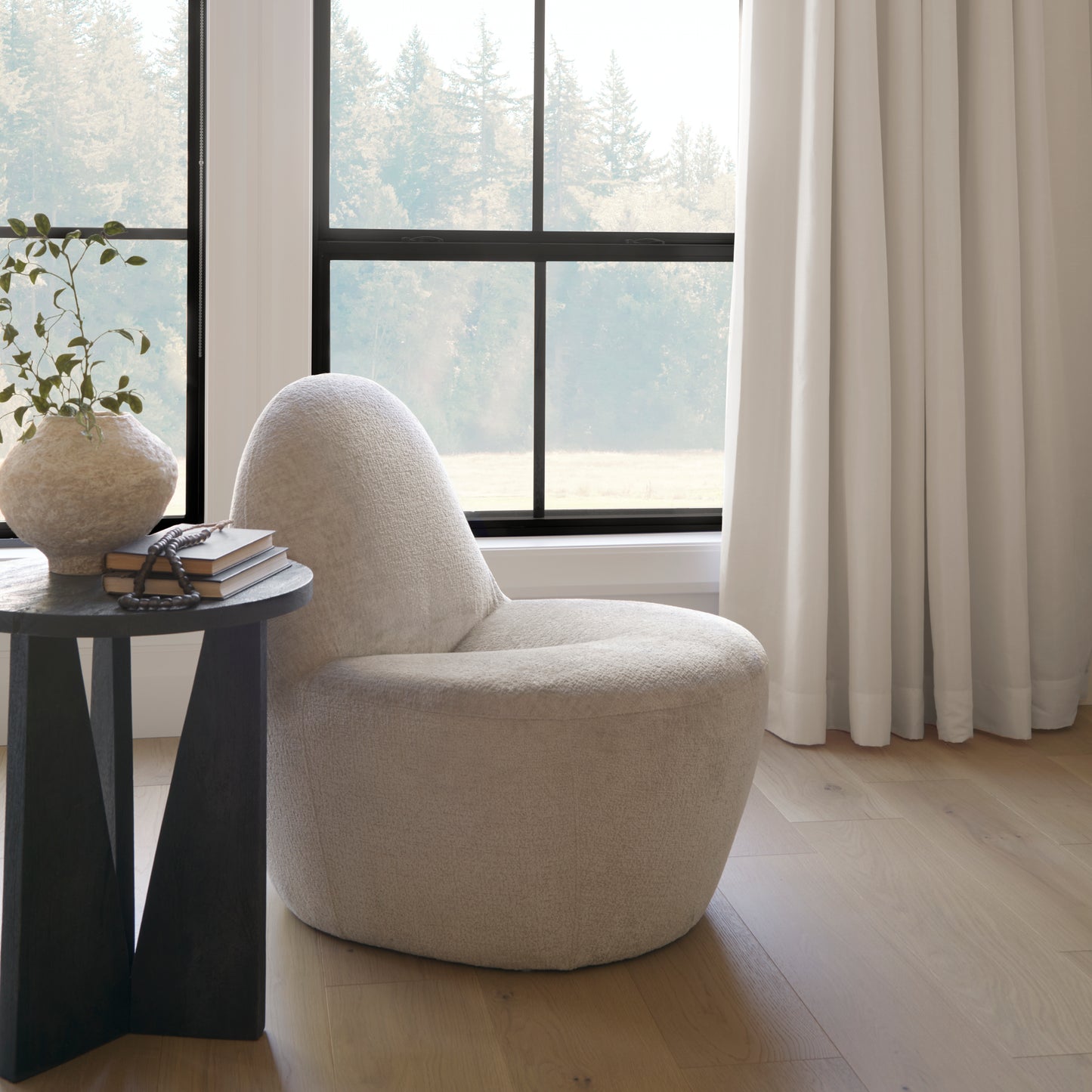 Beverly Beige Chenille Accent Chair - Comfortable and Elegant Seating for Any Room
