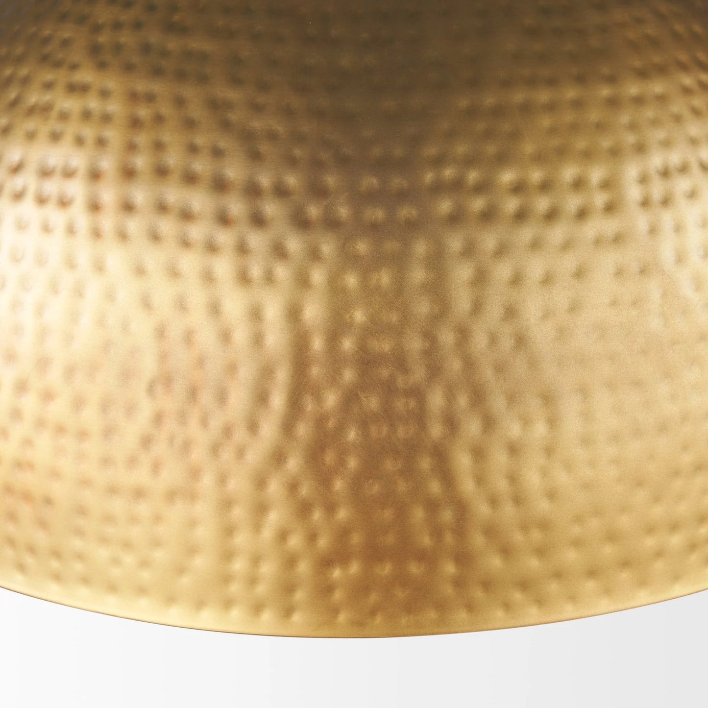 Karina Pendant Light – Nostalgic Hammered Dome Design with Antique Brass Finish for Modern Spaces – 24" Round Brass-tone Metal