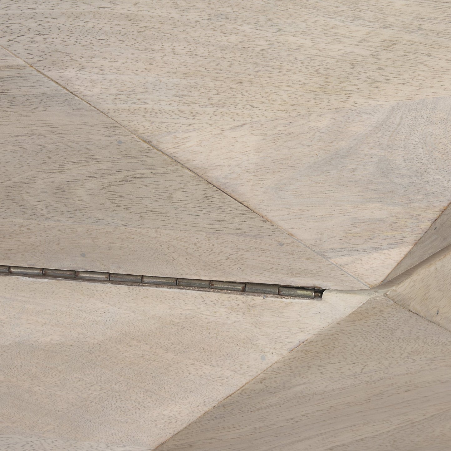 Arreto Hexagonal Hinged Solid Wood Top and Base Coffee Table - Unique and Stylish Living Room Piece