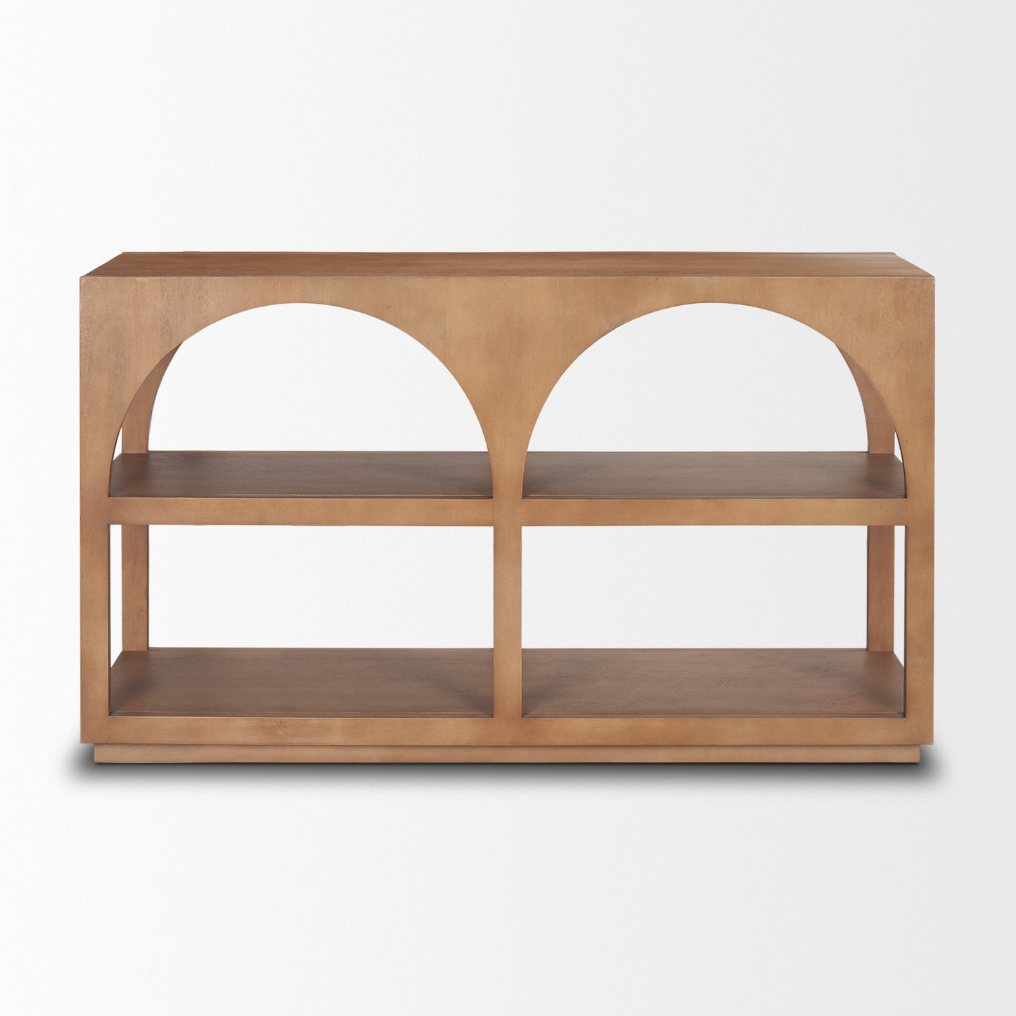 Bela Small Arched Console Table - Medium Brown Wood Design for Stylish Entryways and Cozy Spaces
