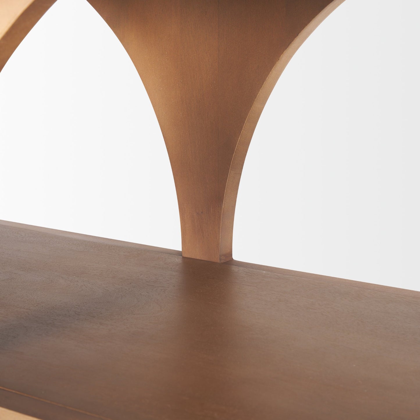 Bela Small Arched Console Table - Medium Brown Wood Design for Stylish Entryways and Cozy Spaces