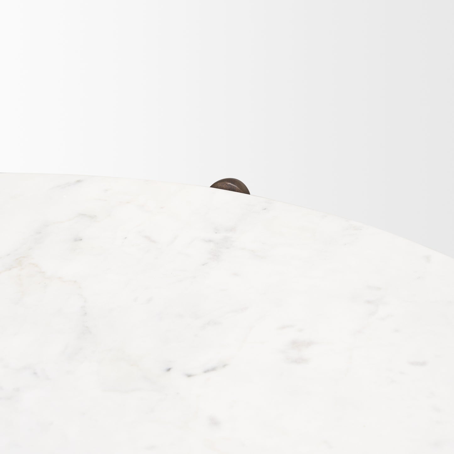 Rumer Dark Brown Wood Coffee Table with White Marble - Elegant and Modern Living Room Accent