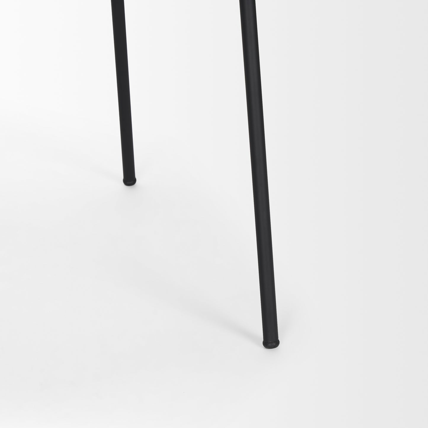 Carolyn Dining Chair Set of 2 with Oatmeal Fabric and Matte Black Metal Frame for Modern Dining Rooms