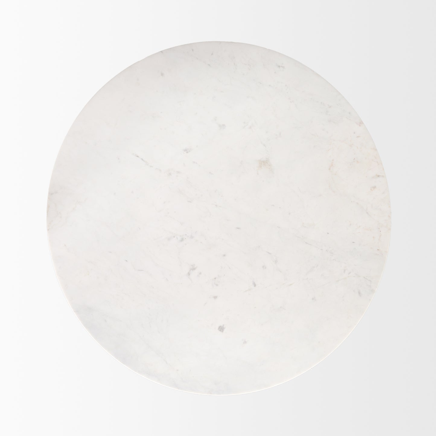 Allyson 42" Medium Brown Dining Table with White Marble Top for a Stylish and Elegant Dining Experience