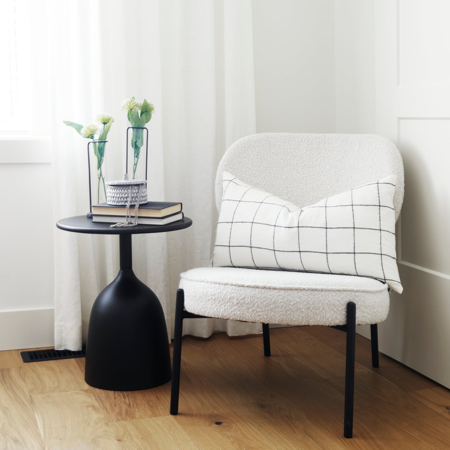 Talulla Matte Black Metal Accent Table - Sleek Design for Modern Living Spaces and Stylish Decor