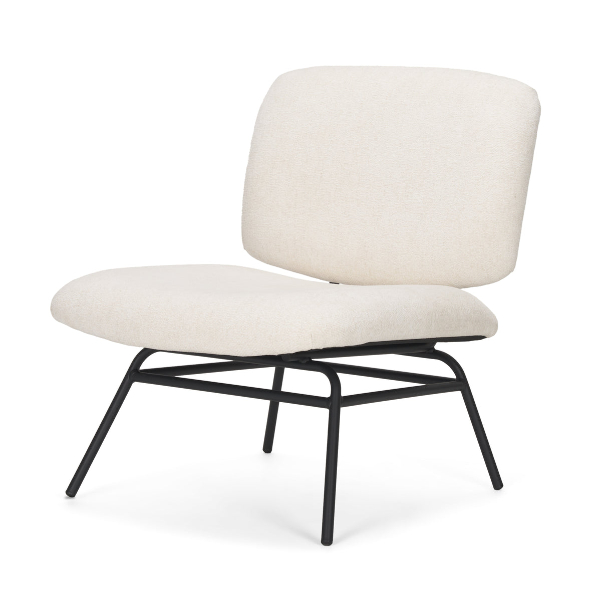 Nora Forest Green Fabric Matte Black Metal Legs Accent Chair