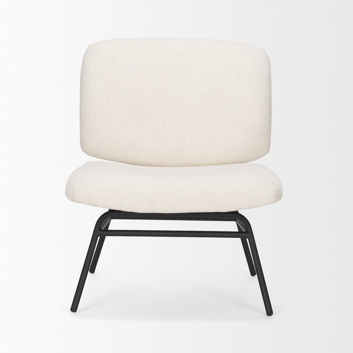 Nora Forest Green Fabric Matte Black Metal Legs Accent Chair