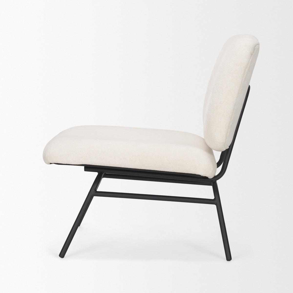 Nora Forest Green Fabric Matte Black Metal Legs Accent Chair