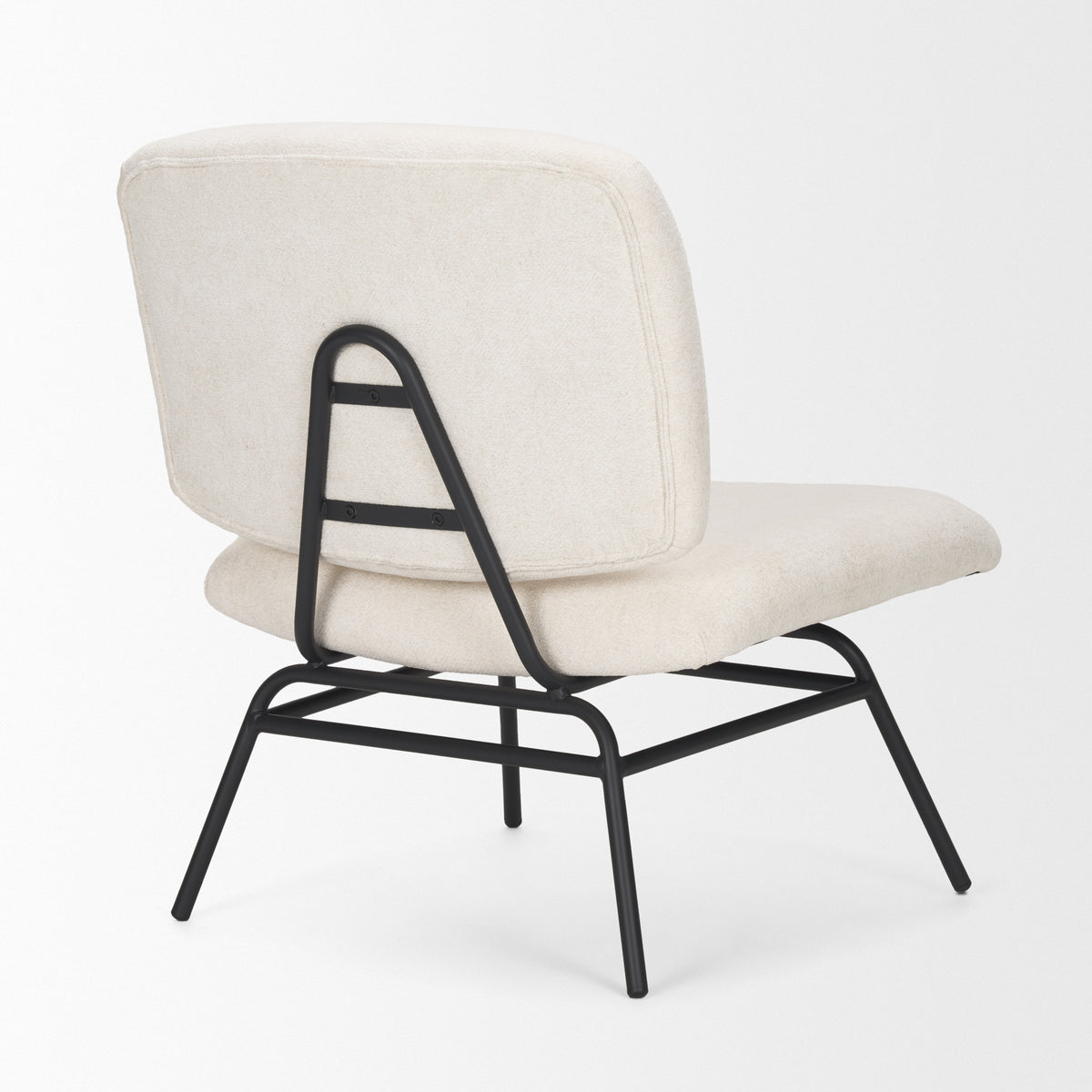 Nora Forest Green Fabric Matte Black Metal Legs Accent Chair