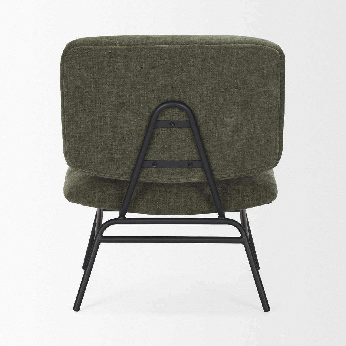 Nora Forest Green Fabric Matte Black Metal Legs Accent Chair