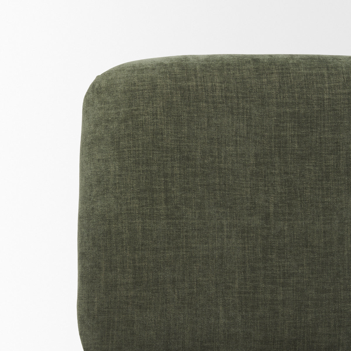 Nora Forest Green Fabric Matte Black Metal Legs Accent Chair