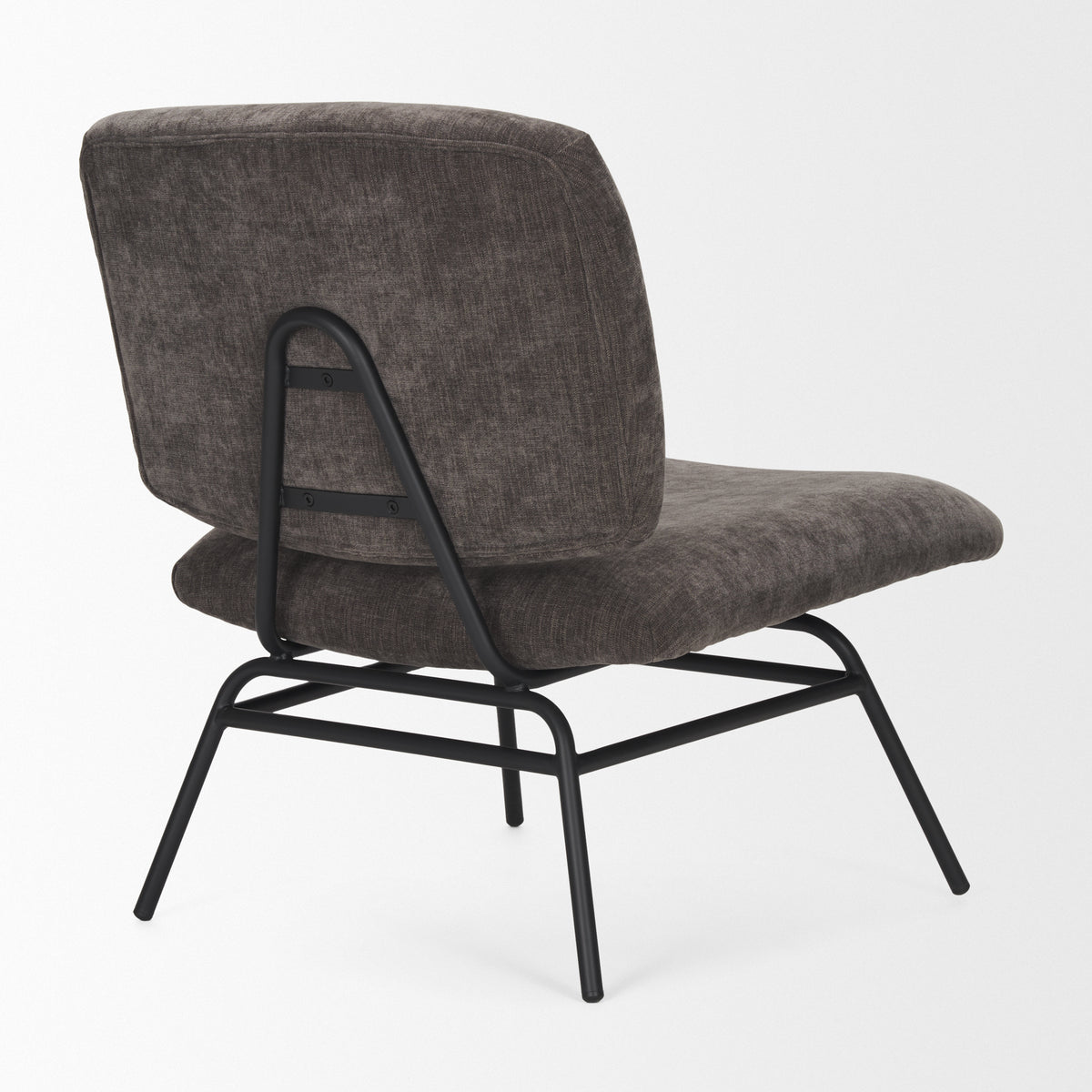 Nora Forest Green Fabric Matte Black Metal Legs Accent Chair