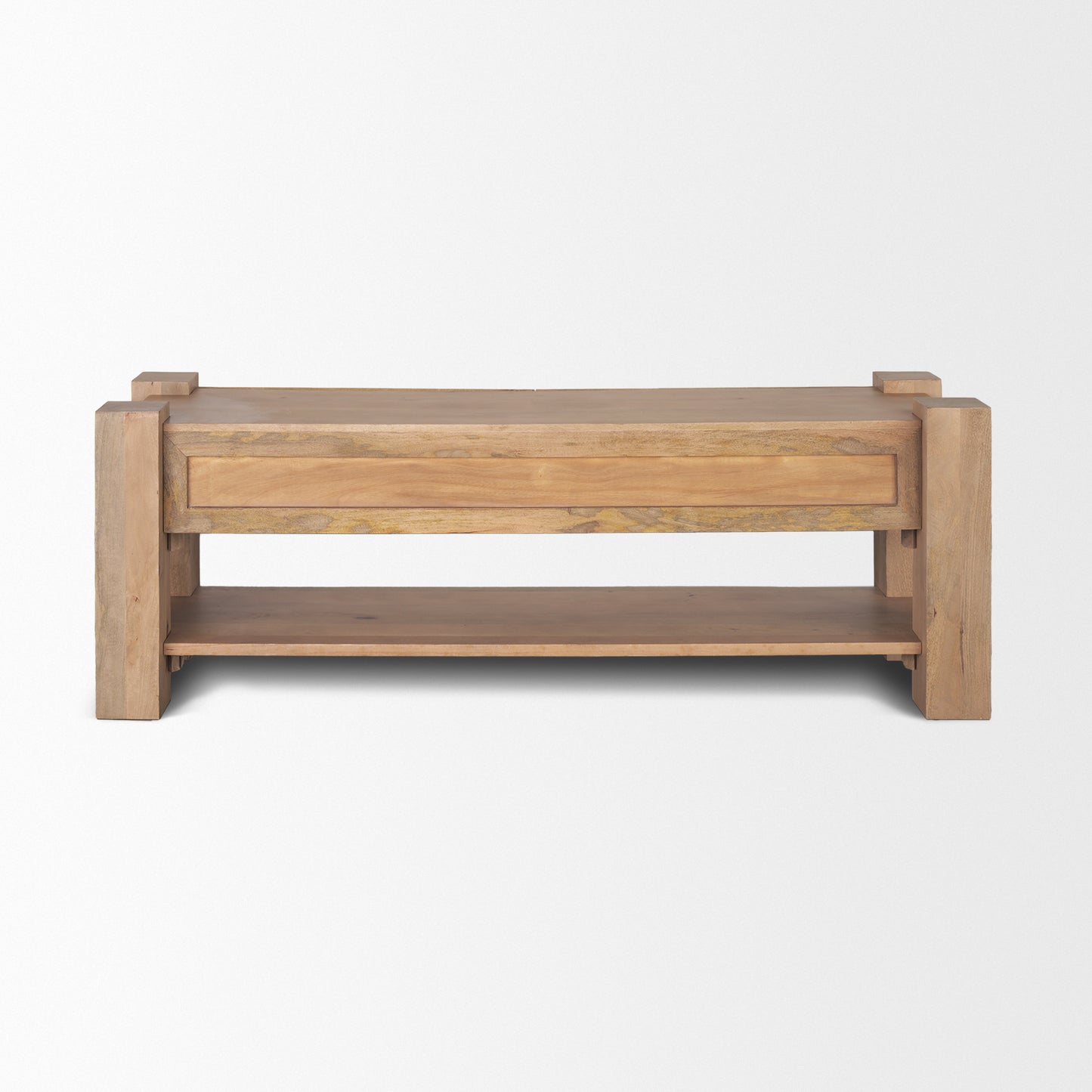 Beth Light Brown Wood Media Console - Sleek Design for Contemporary Living Rooms and Functional Entertainment Areas