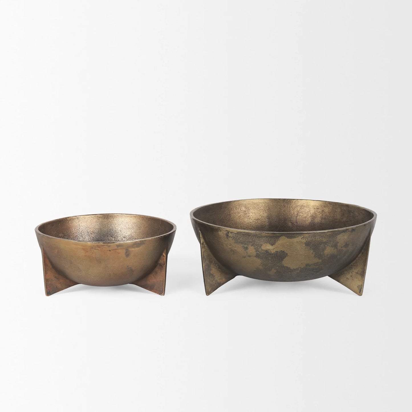 Quita Large Gold Decorative Bowls – Set of 2 Stylish Metallic Accents for Elegant Home Décor & Entertaining