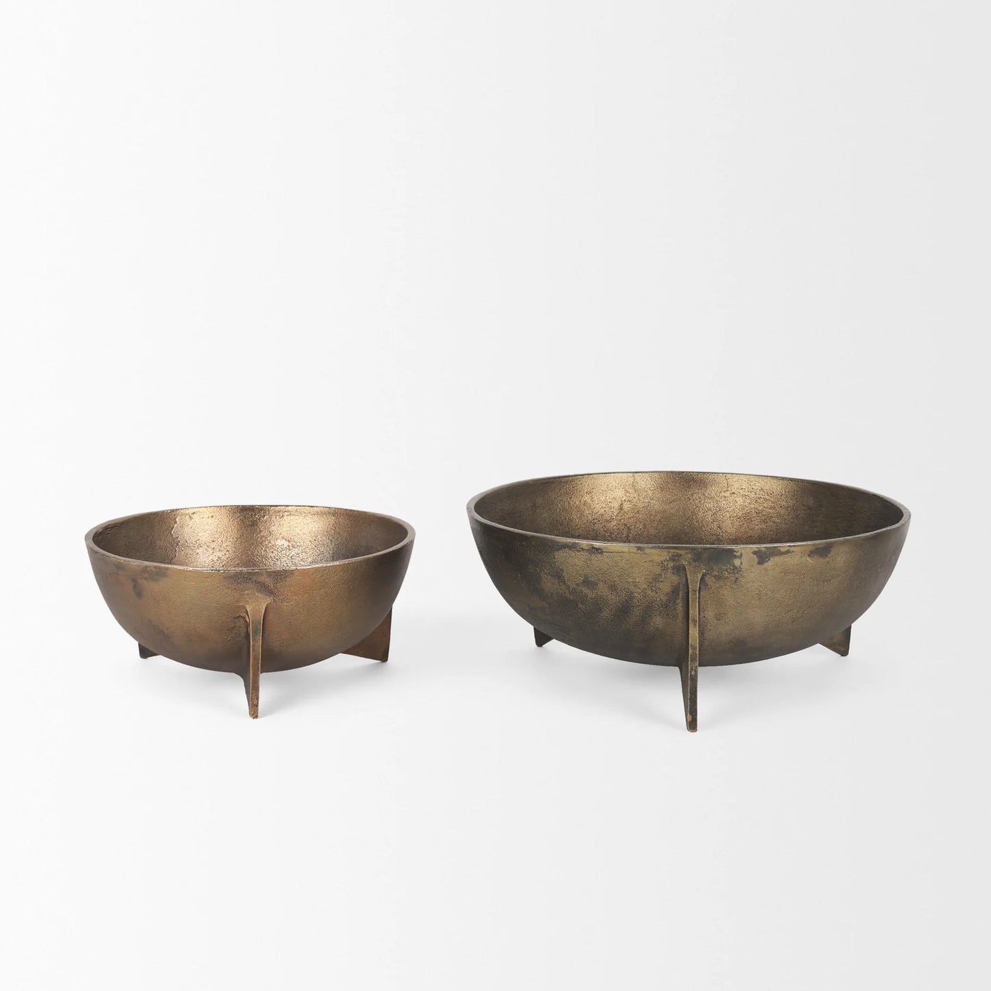 Quita Large Gold Decorative Bowls – Set of 2 Stylish Metallic Accents for Elegant Home Décor & Entertaining