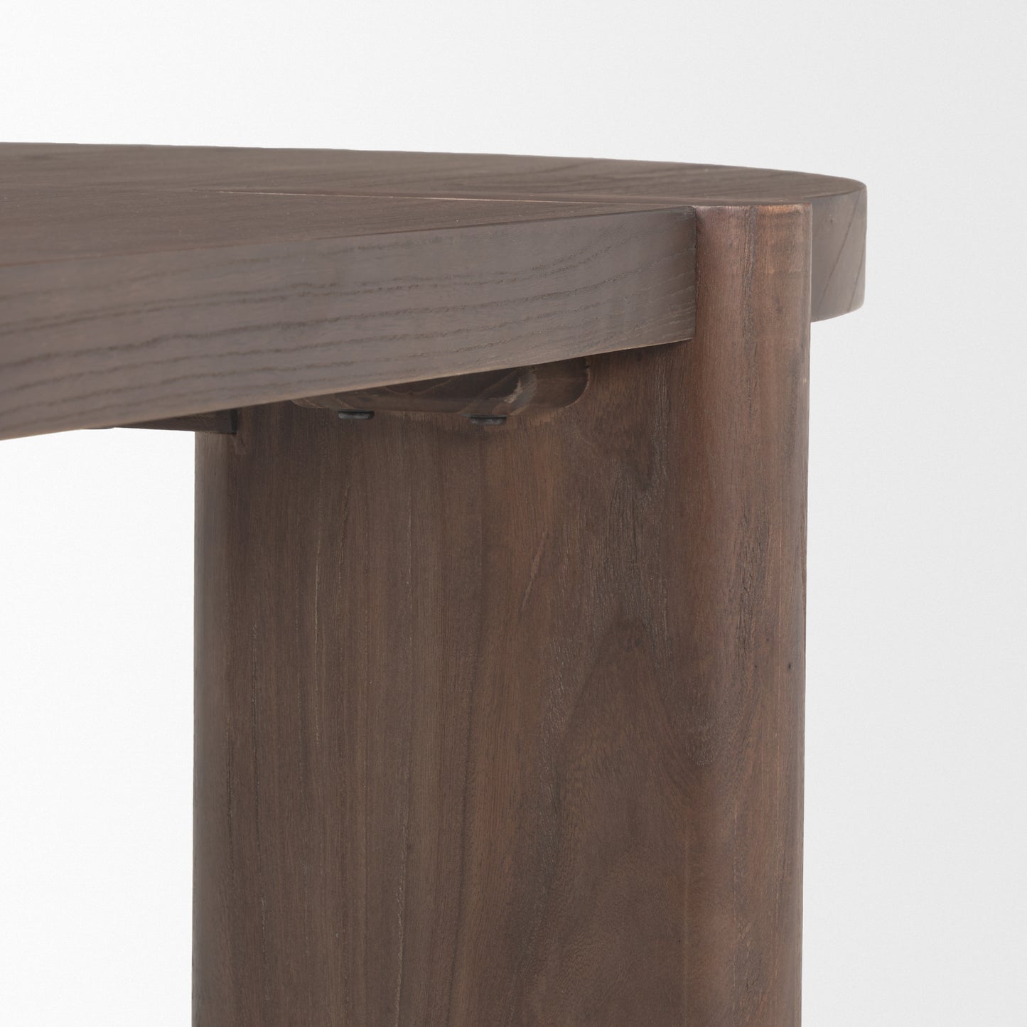 Sohan Dark Elm Wood Oval Dining Table for a Sophisticated and Timeless Dining Experience