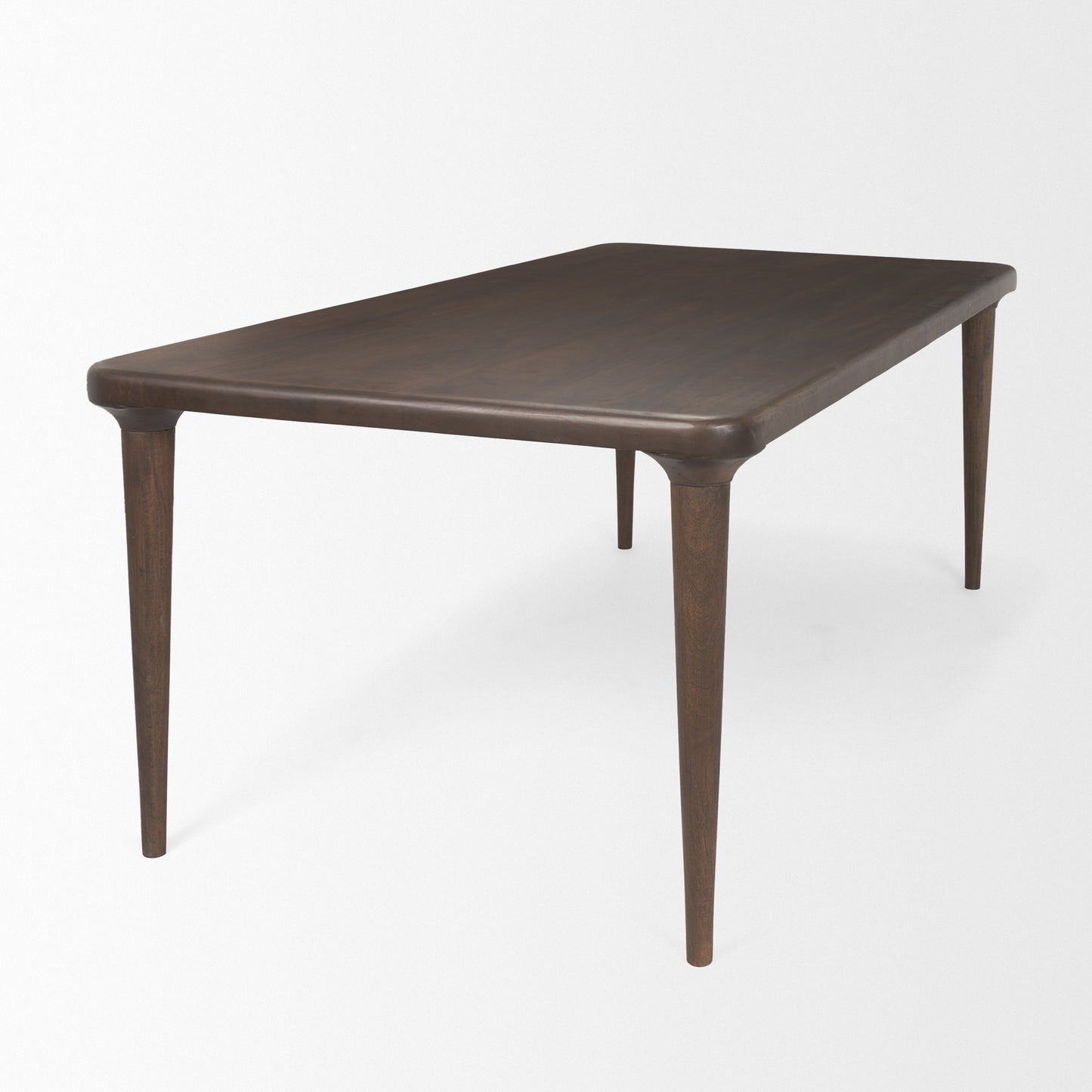 Suvan 84L Medium Dark Brown Rectangular Wood Dining Table for Modern and Stylish Dining Rooms