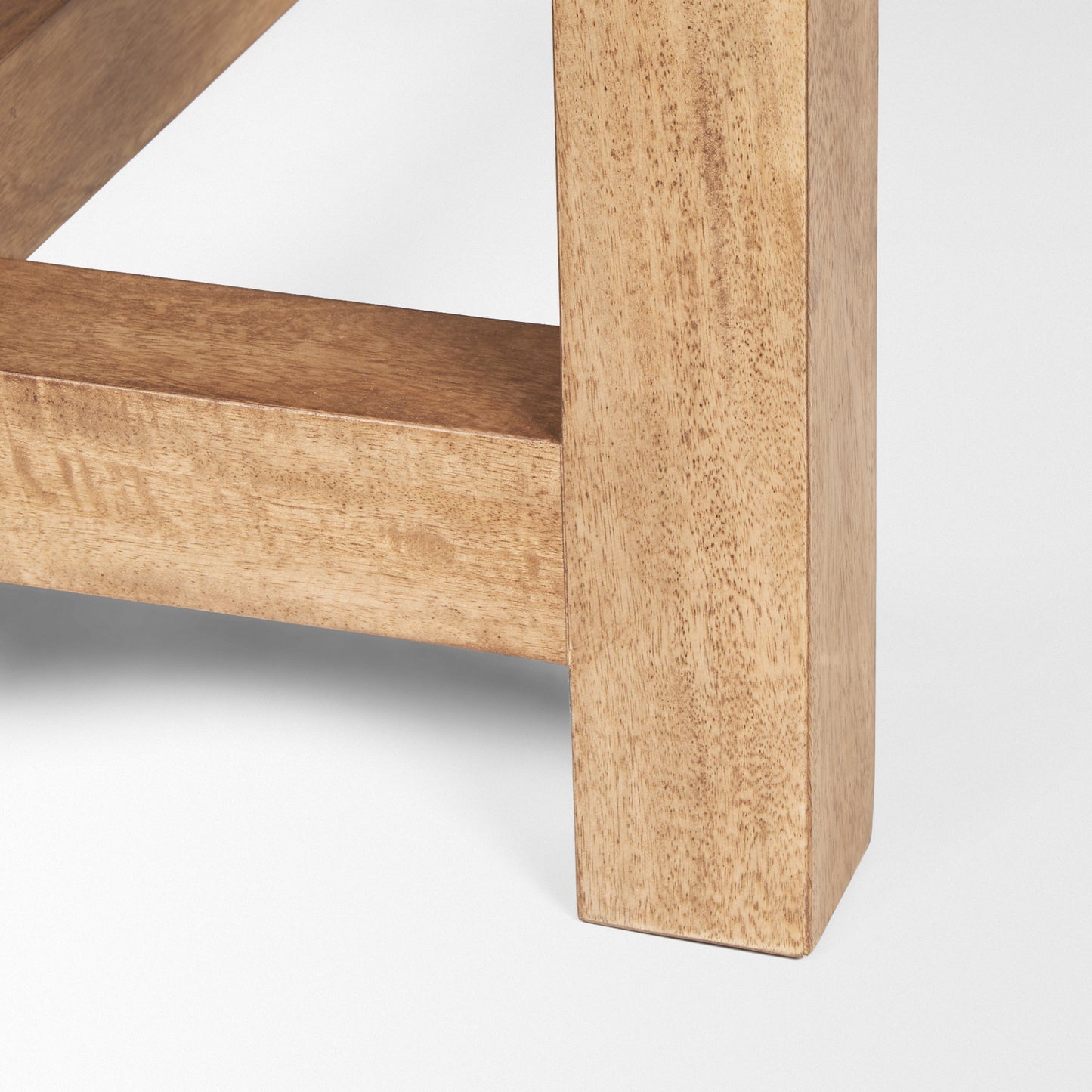 Suke Rectangular Natural Wood Trestle Dining Table for a Rustic and Timeless Dining Experience