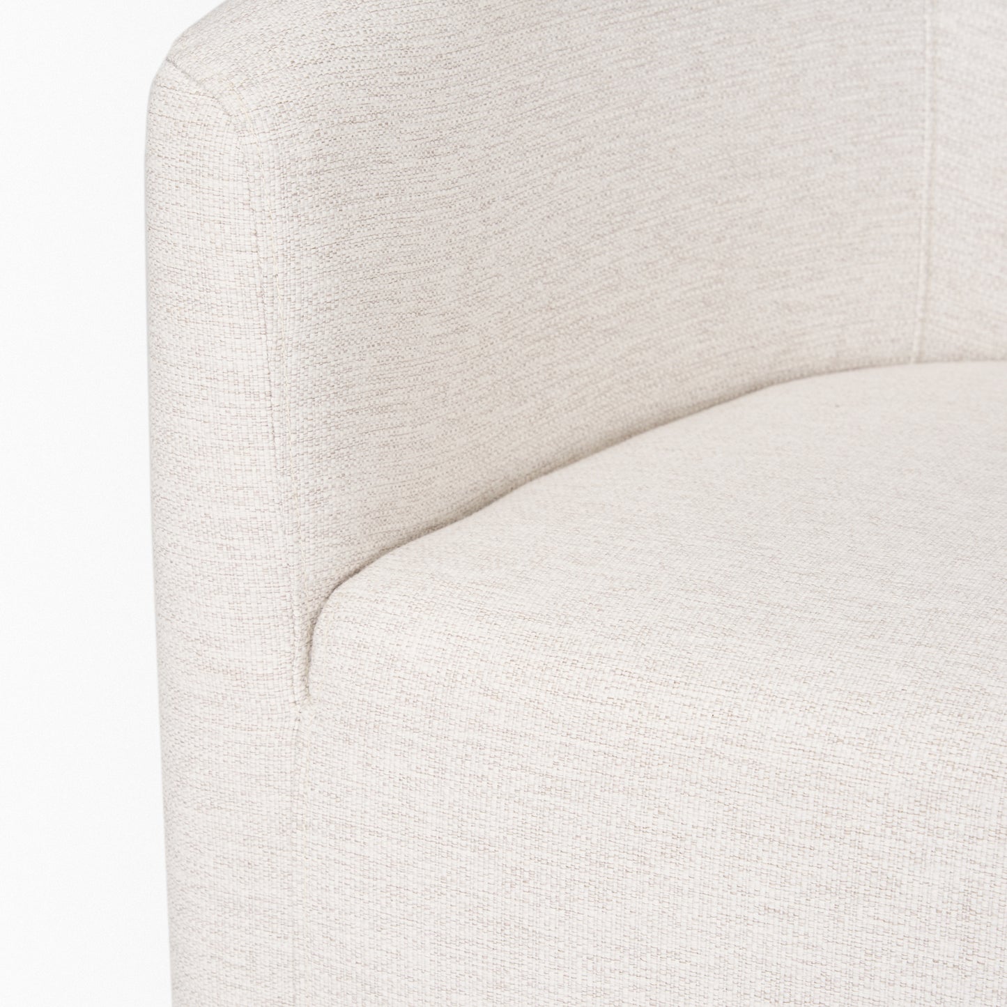 Sondra Oatmeal Performance Fabric Upholstered Club Dining Chair for Elegant and Comfortable Dining Spaces