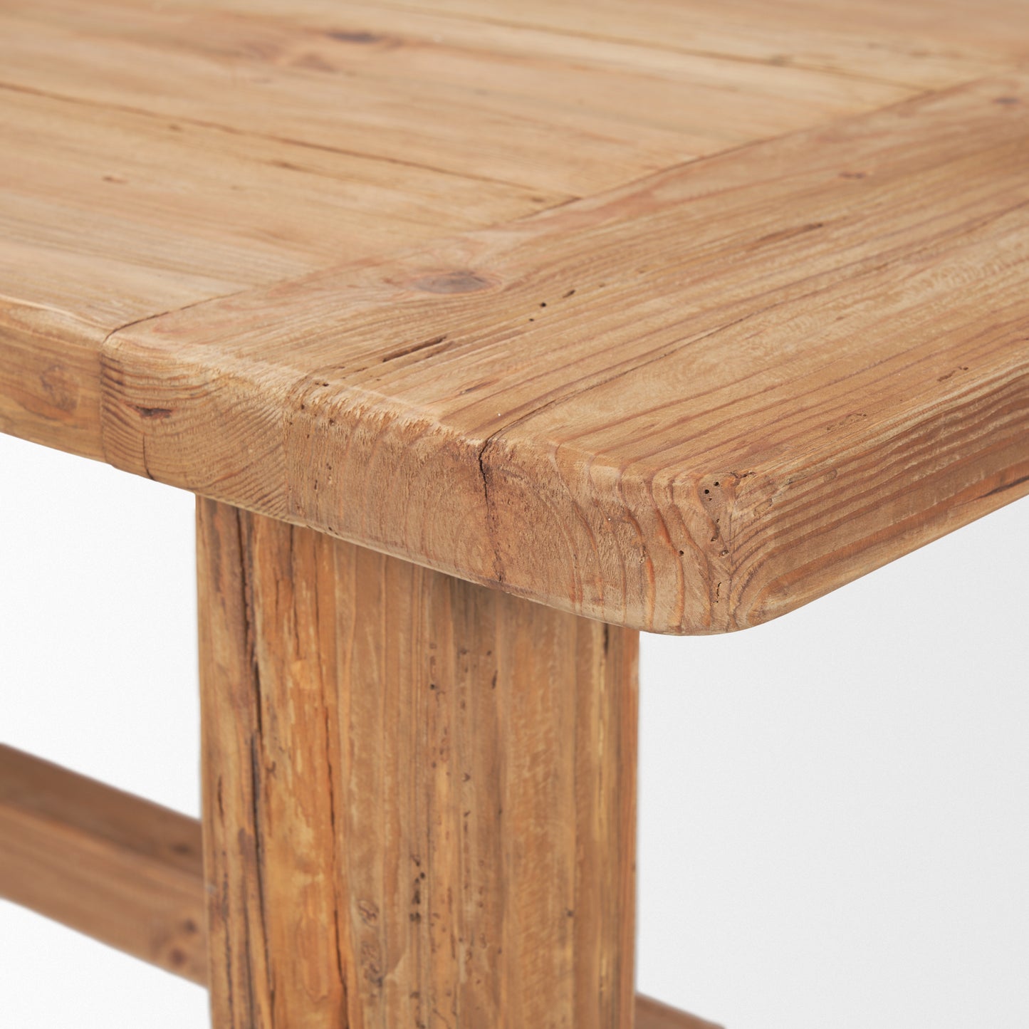 Stetson 84" Rectangular Natural Brown Wood Dining Table for a Warm and Stylish Dining Experience