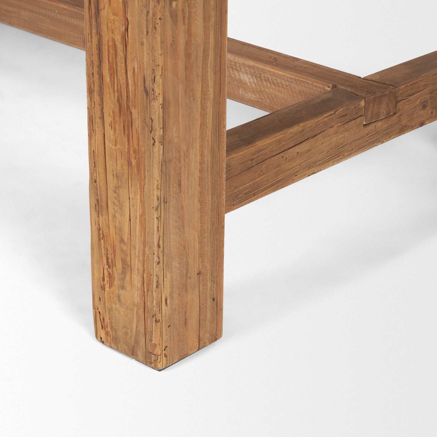 Stetson 84" Rectangular Natural Brown Wood Dining Table for a Warm and Stylish Dining Experience