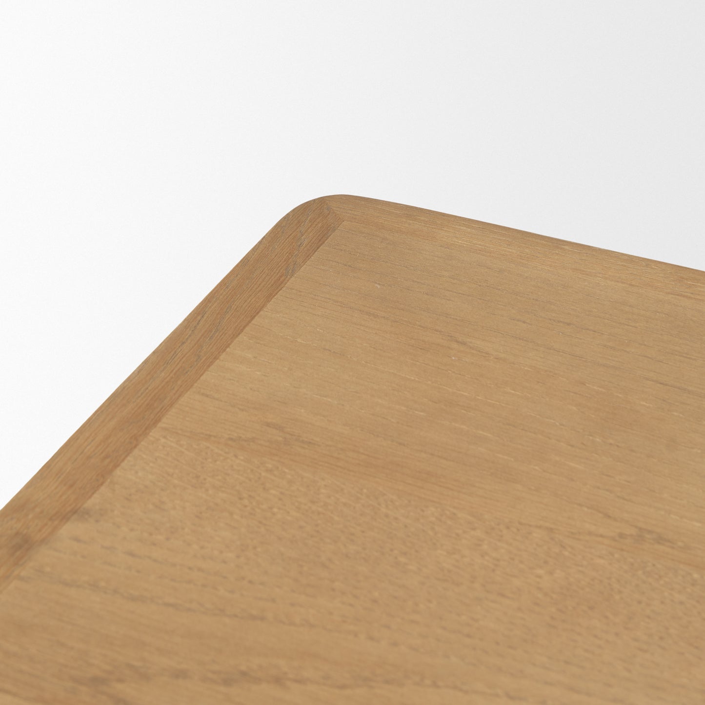 Tino Light Brown Oak Wood Desk with 4 Drawers - Stylish Design for Functional Workspaces and Modern Home Offices