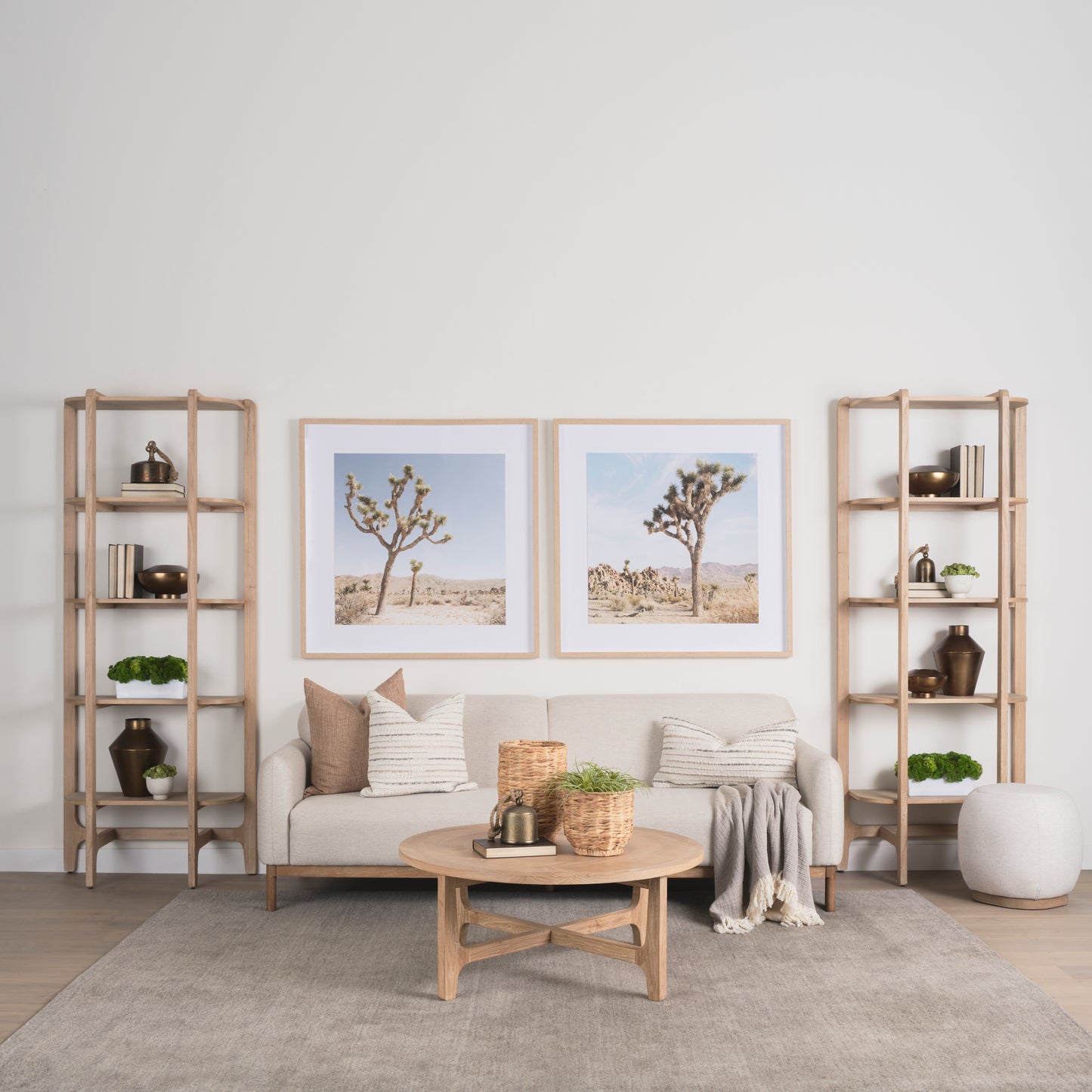 Taylin Light Brown Wood Round Coffee Table - Simple and Elegant Living Room Accent