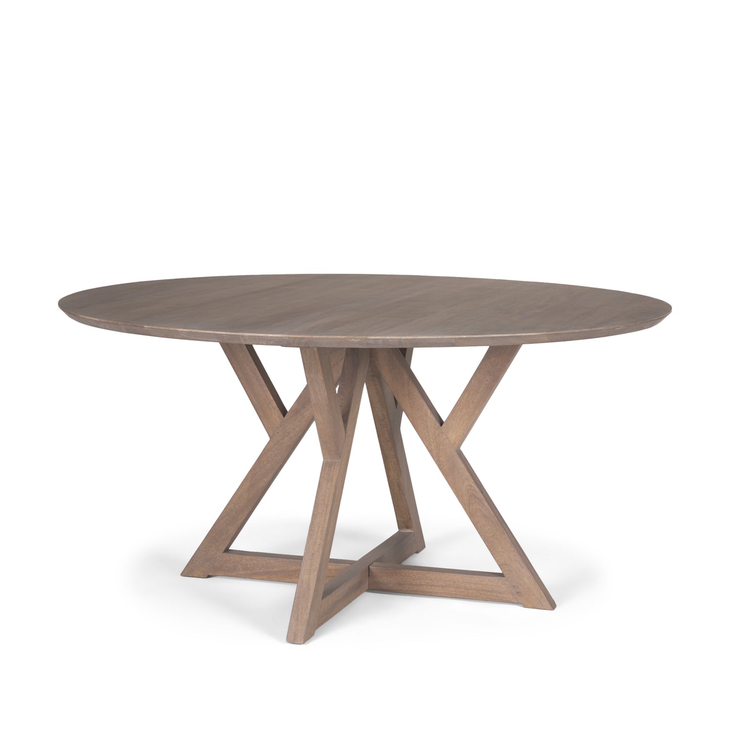 Jennings II 48" Round Brown Solid Wood Table Top with Base Dining Table for a Classic and Timeless Dining Experience