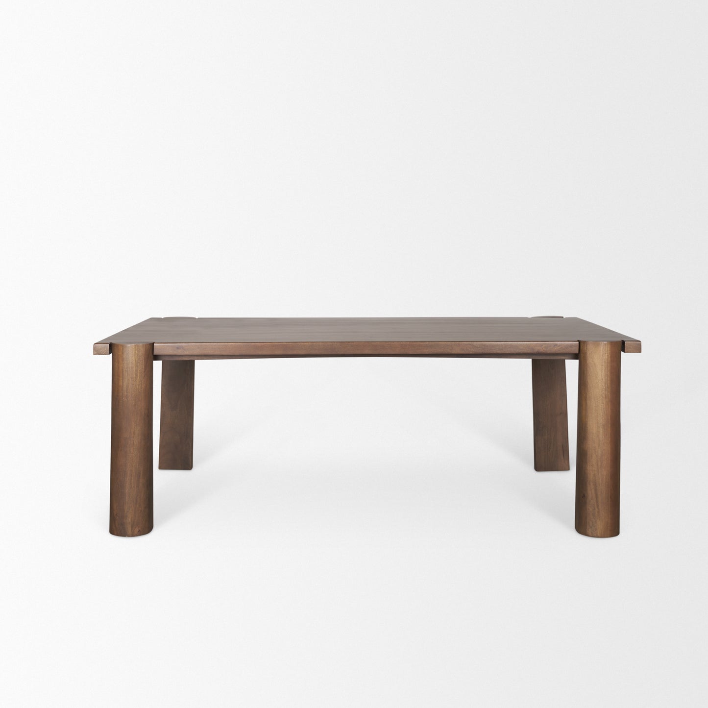 Tammar Rectangular Brown Wood Dining Table with Tapered Legs for a Stylish and Modern Dining Experience