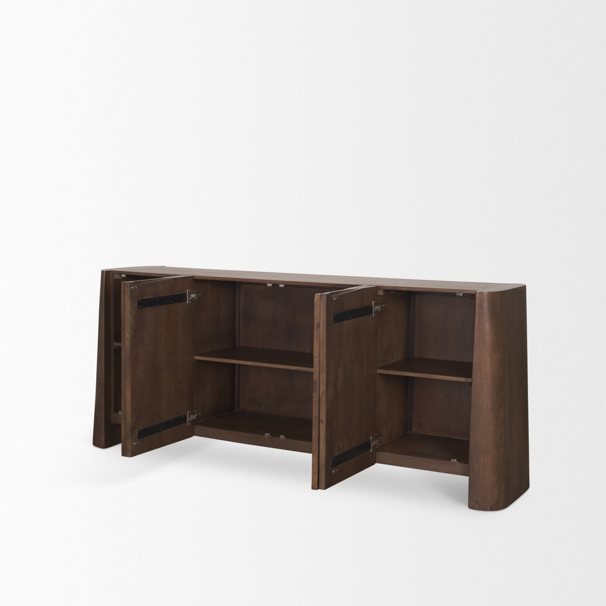 Tammar Brown Wood 4-Door Sideboard