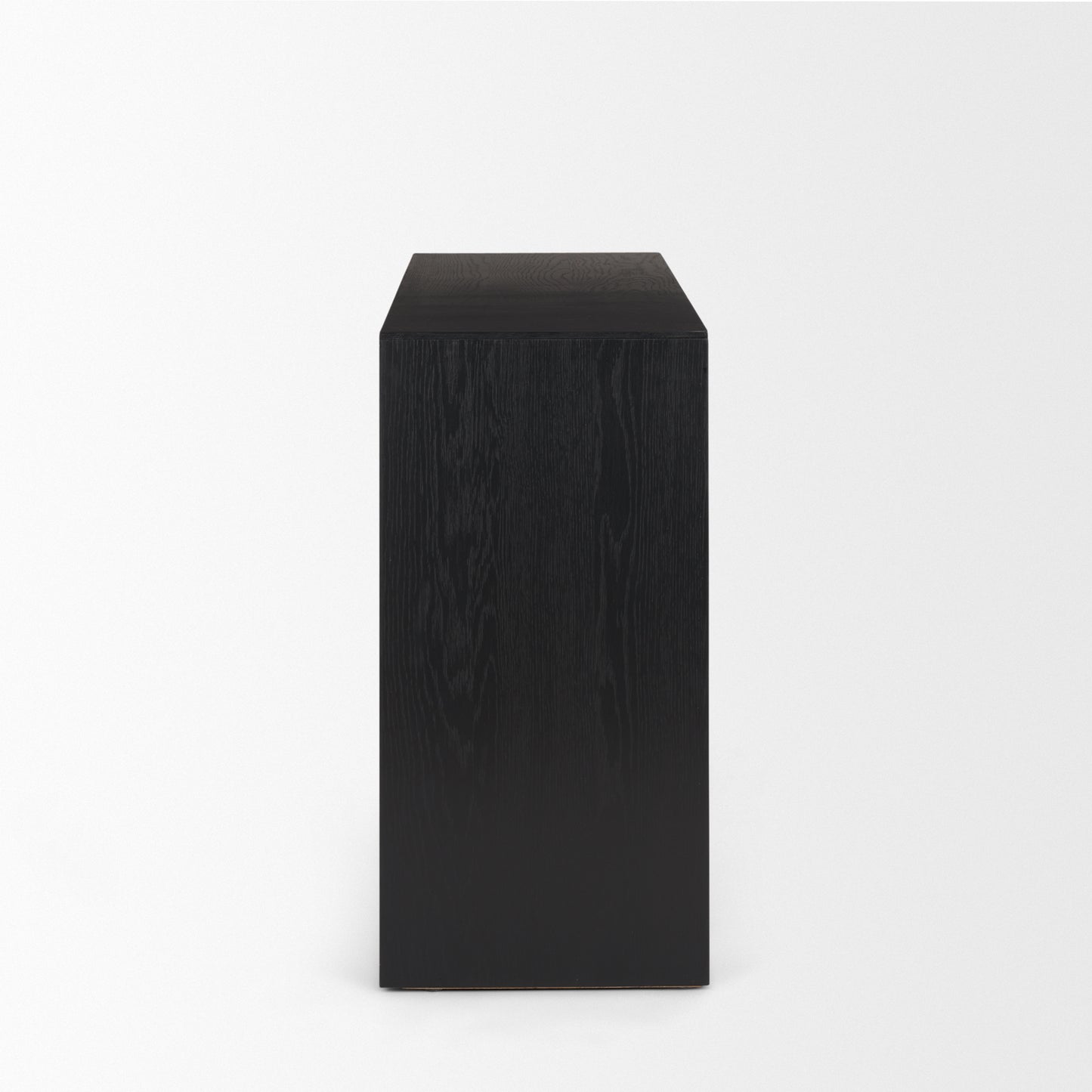 Tabor Natural Wood with Black Oak Waterfall Console Table - Contemporary Design for Elegant Entryways and Living Rooms