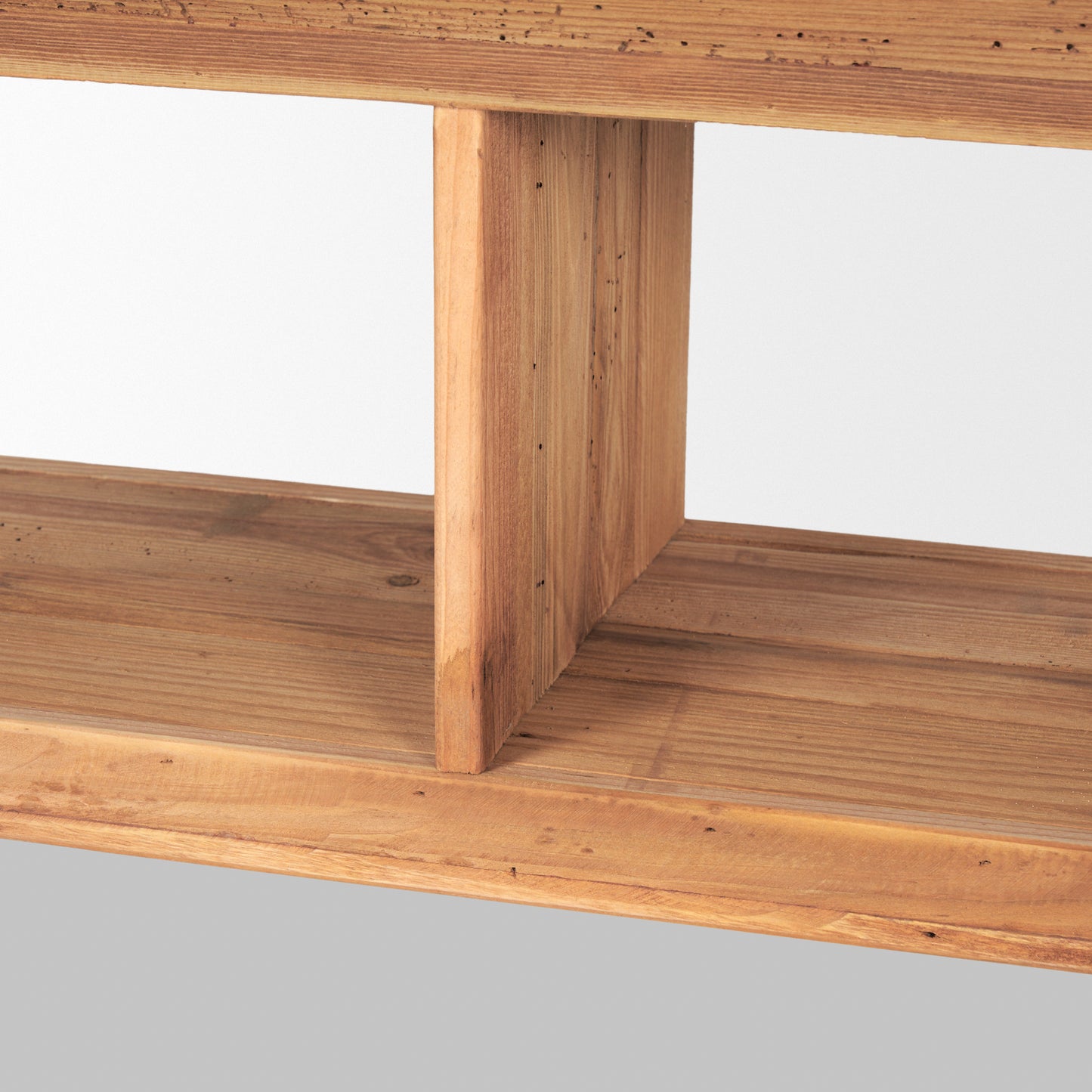Tabor Natural Wood with Black Oak Waterfall Media Console - Contemporary Design for Stylish Entertainment Areas and Modern Living Spaces