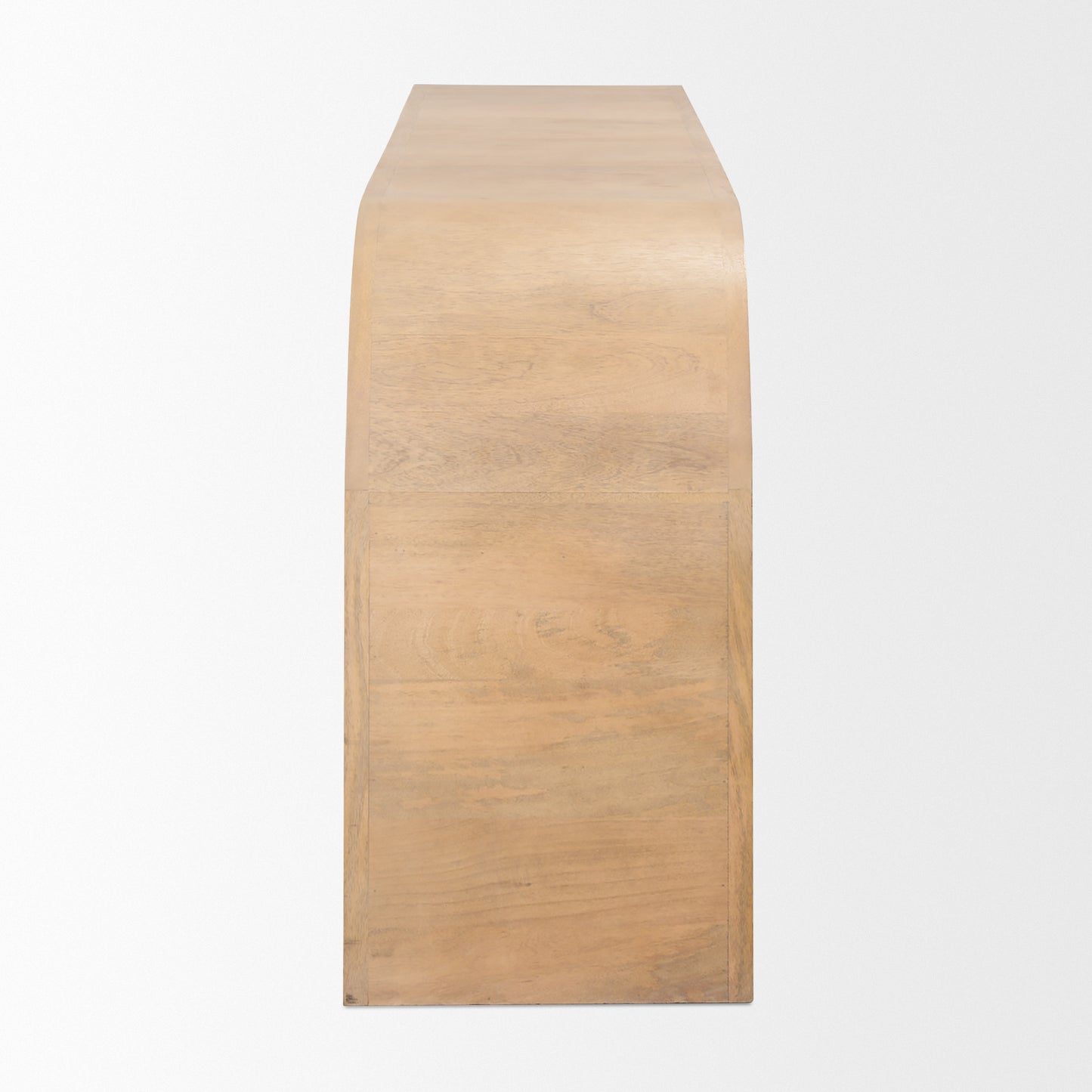 Sorina Reverse Fluted Light Brown Wood Sideboard - Elegant and Modern Storage Solution