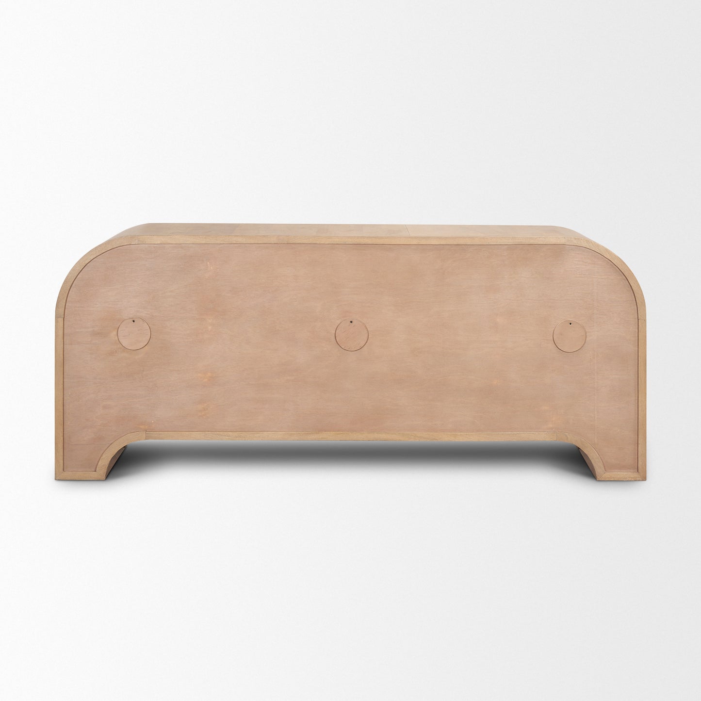 Sorina Reverse Fluted Light Brown Wood Sideboard - Elegant and Modern Storage Solution