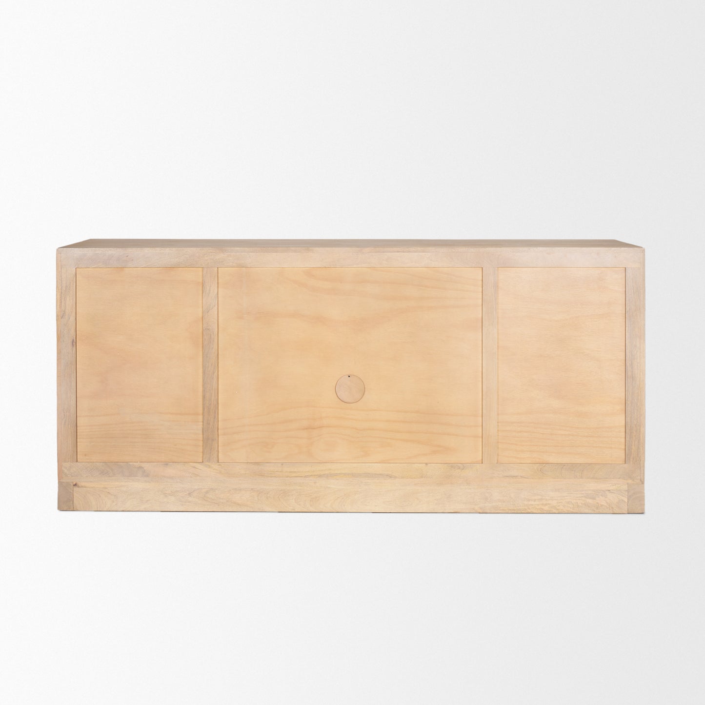 Sorina Reverse Fluted Light Brown Wood Sideboard - Elegant and Modern Storage Solution