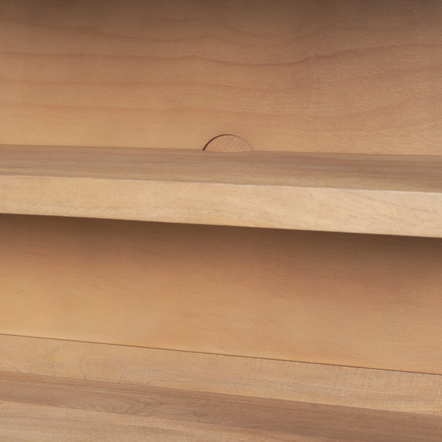 Sorina Reverse Fluted Light Brown Wood Sideboard - Elegant and Modern Storage Solution