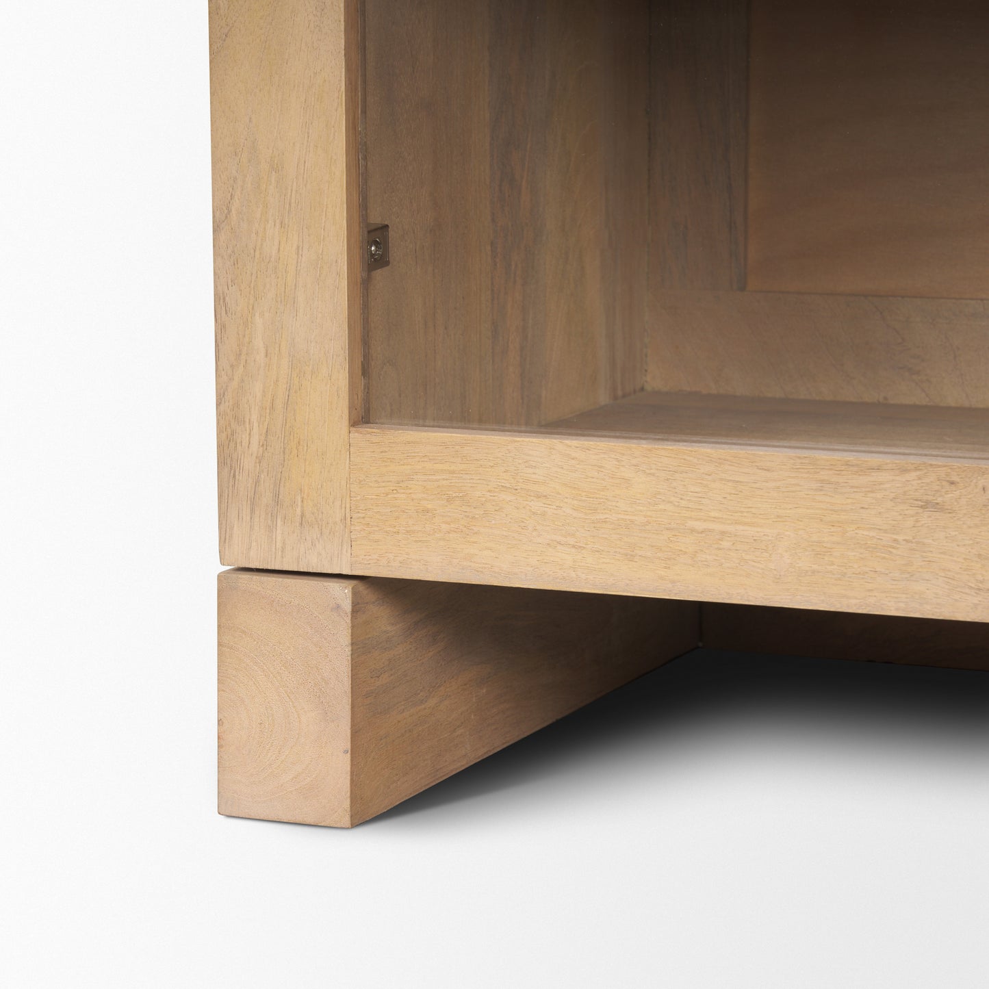 Sorina Reverse Fluted Light Brown Wood Sideboard - Elegant and Modern Storage Solution