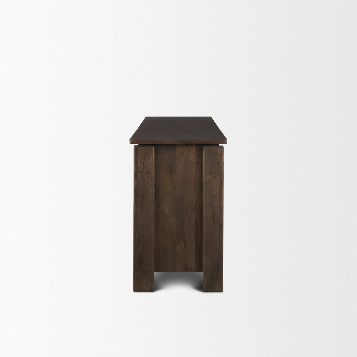 Wallen 2-Door Solid Dark Brown Wood Sideboard