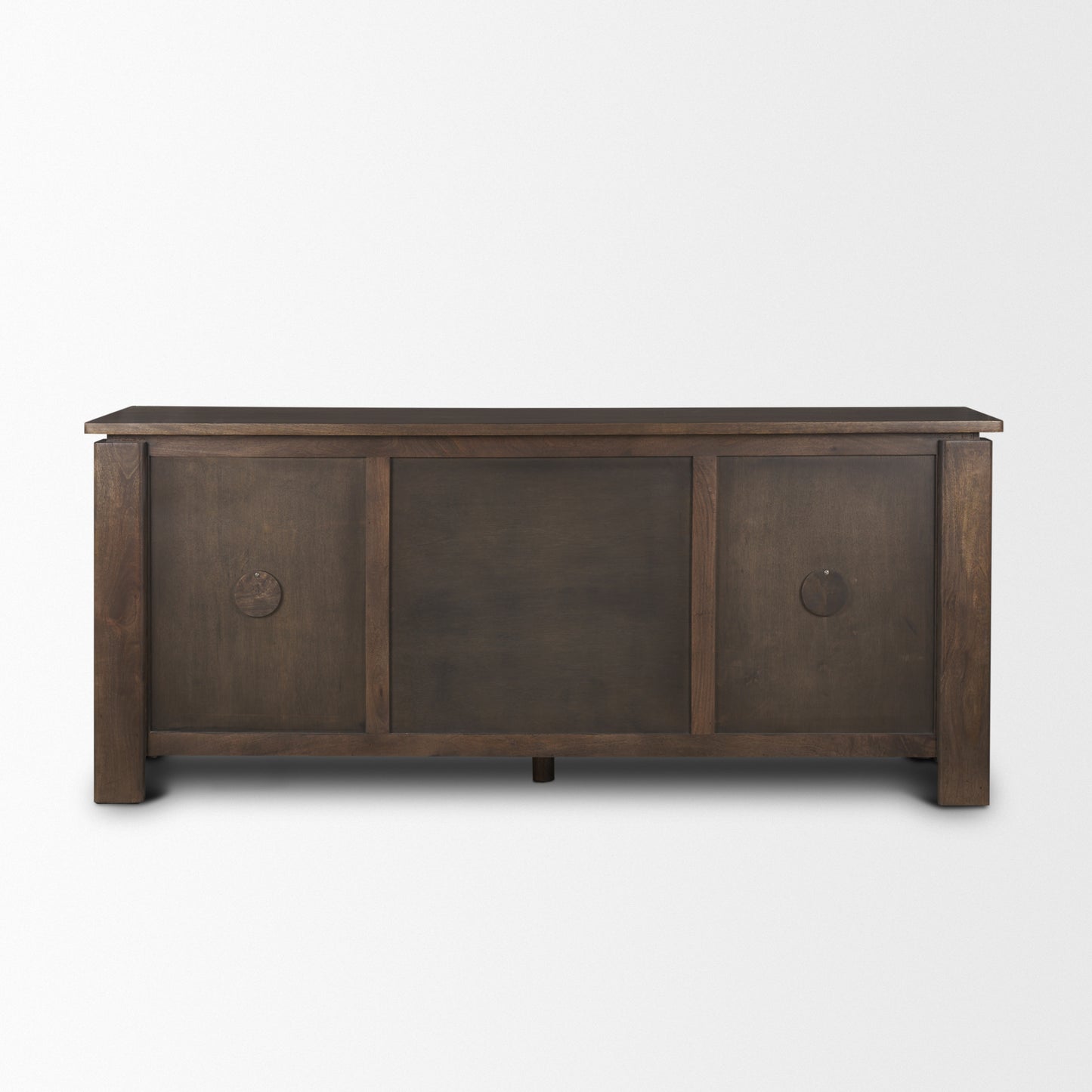 Wallen 2-Door Solid Dark Brown Wood Sideboard