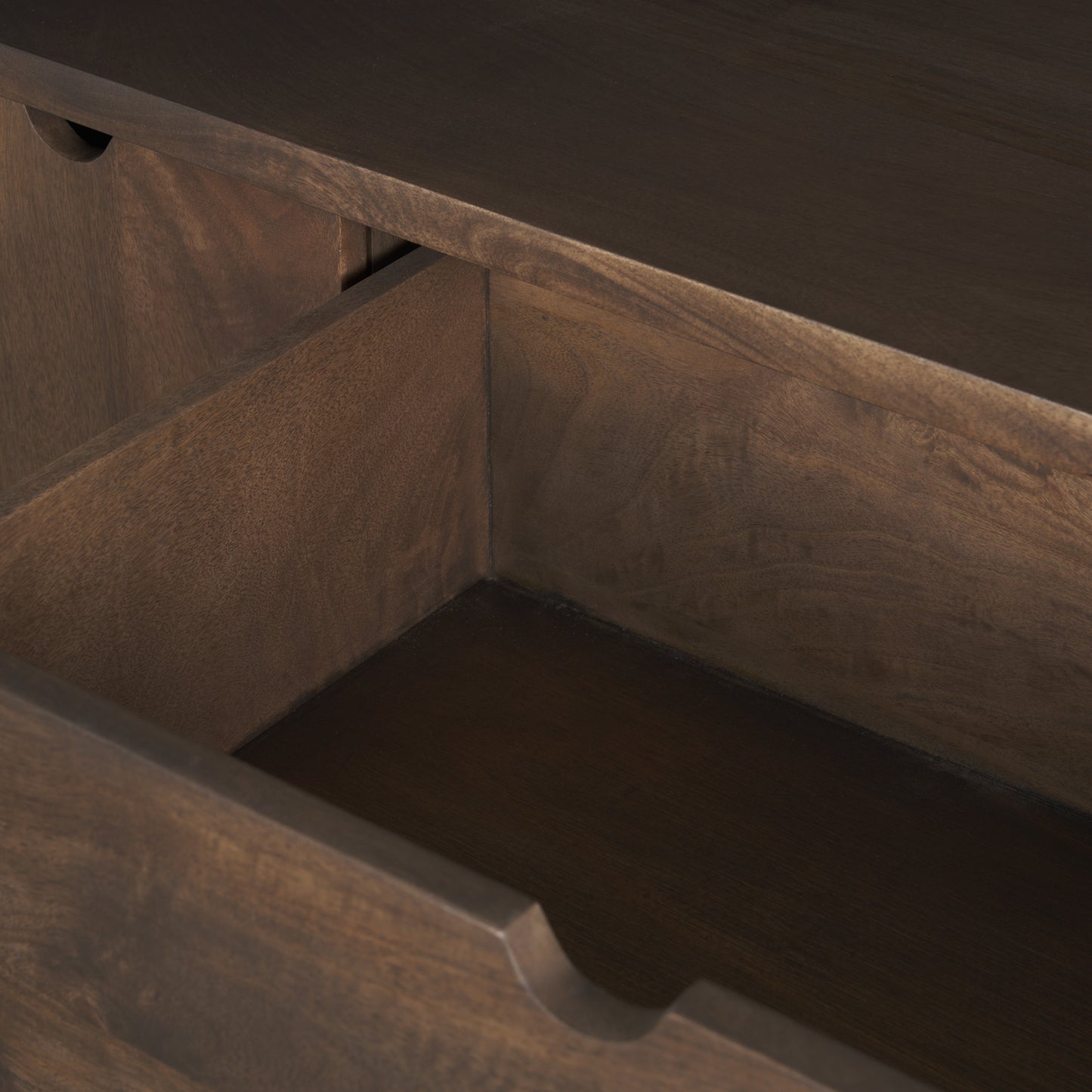 Wallen 2-Door Solid Dark Brown Wood Sideboard