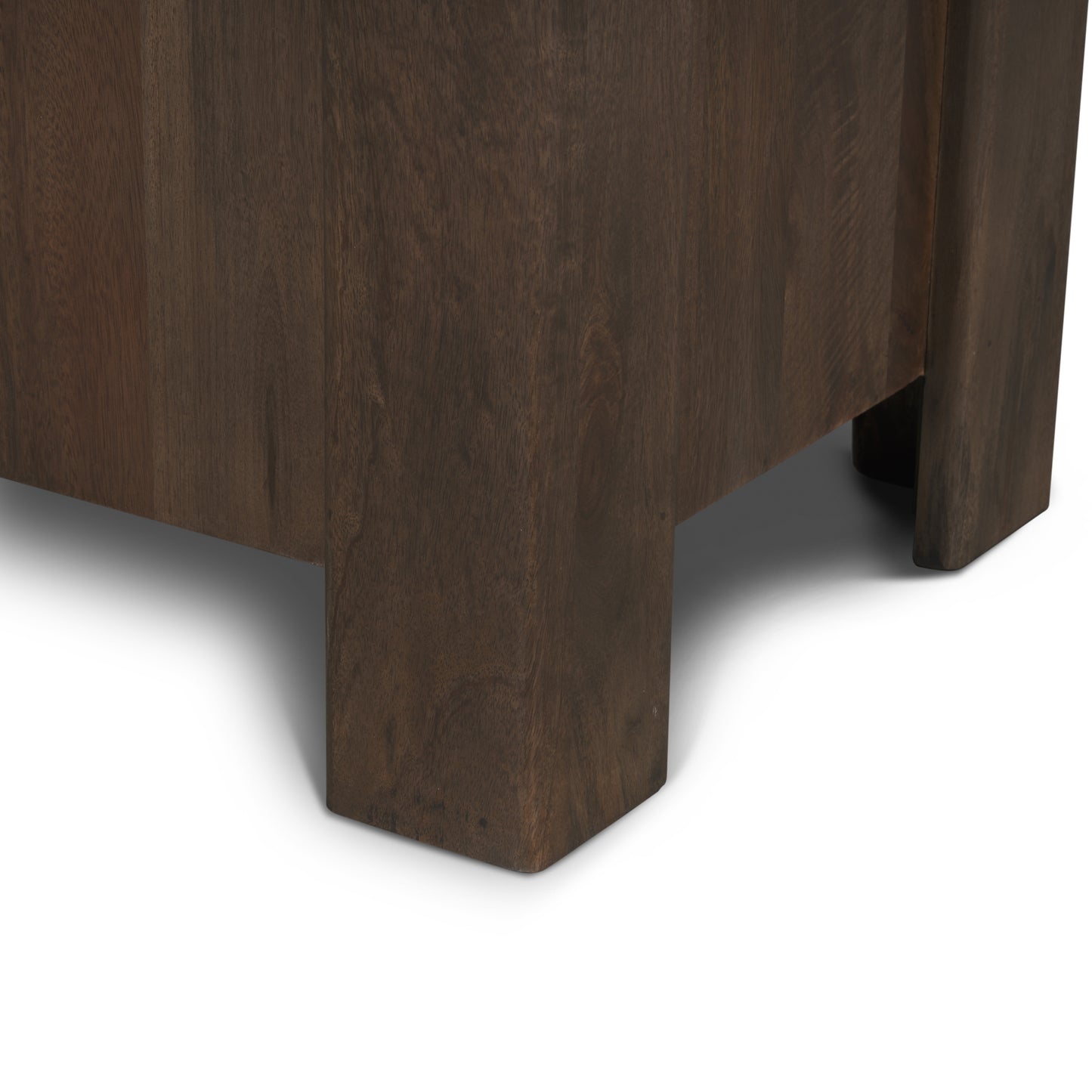 Wallen 2-Door Solid Dark Brown Wood Sideboard