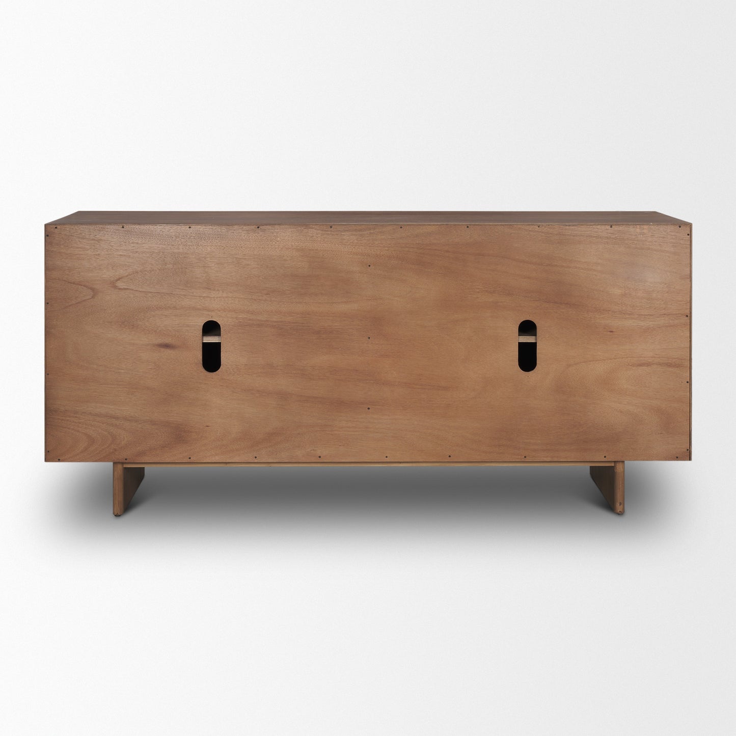 Varenna 4-Door Dark Brown Wood Sideboard with Rope Handles for a Rustic and Elegant Storage Solution