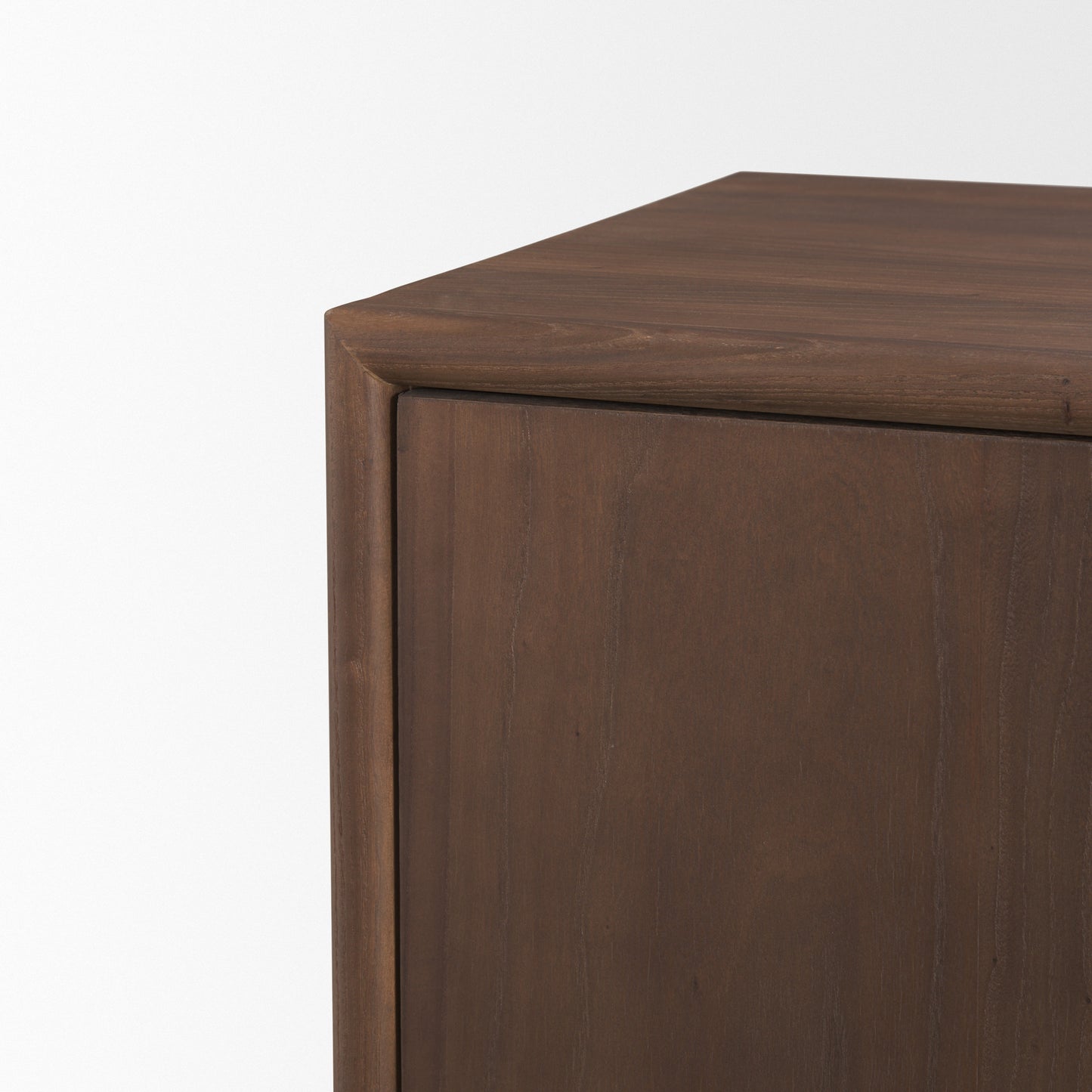 Varenna 4-Door Dark Brown Wood Sideboard with Rope Handles for a Rustic and Elegant Storage Solution