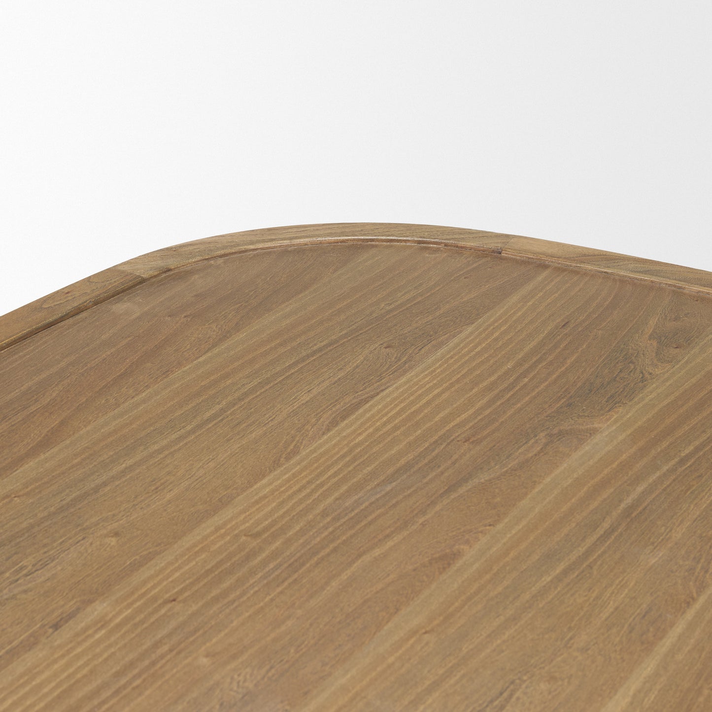 Tavi Rectangular Natural Brown Coffee Table with Column Legs - Elegant and Timeless Living Room Accent
