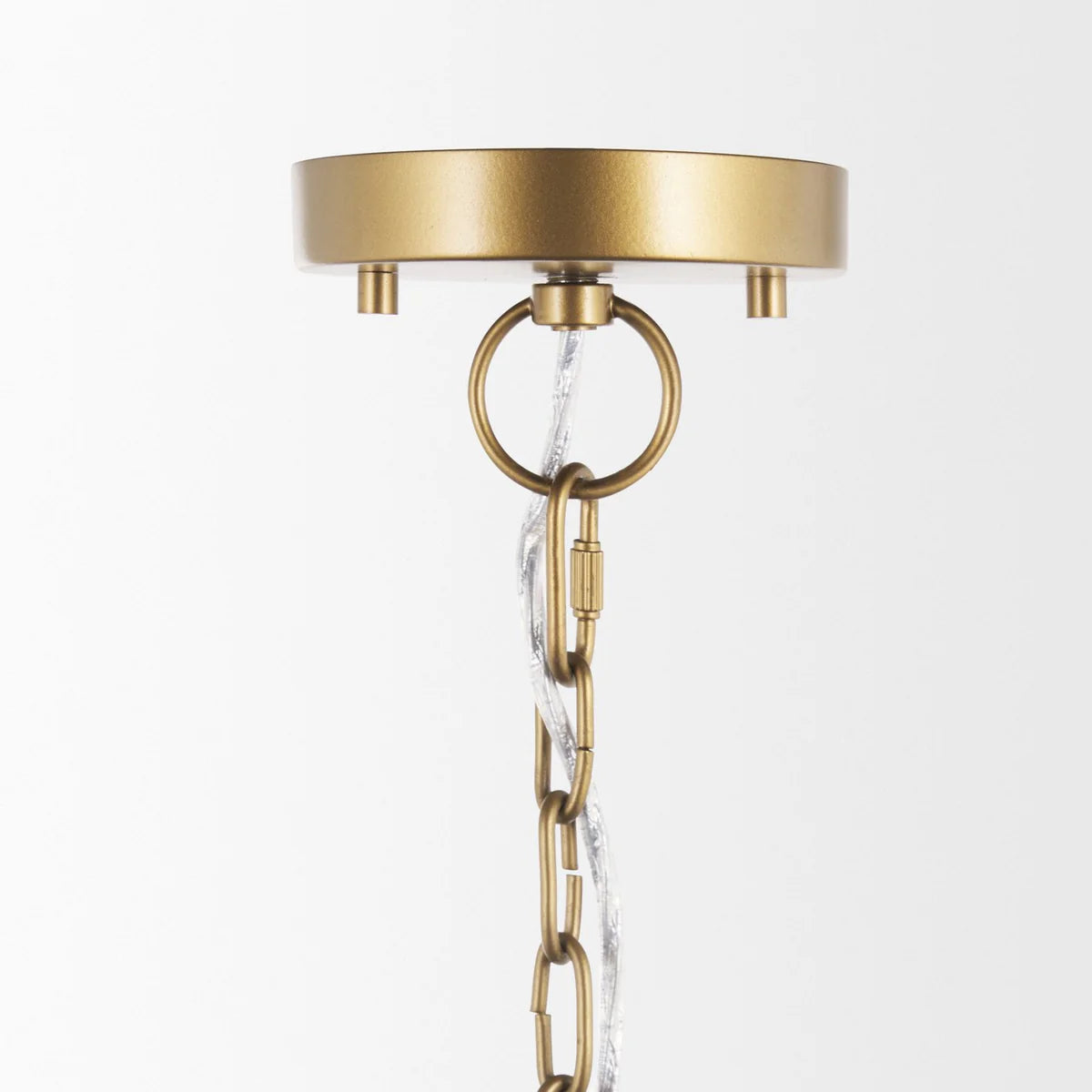 Thad 1-Light Rattan Pendant Light with Gold Metal Frame - Elegant Woven Dome Design for Modern Spaces