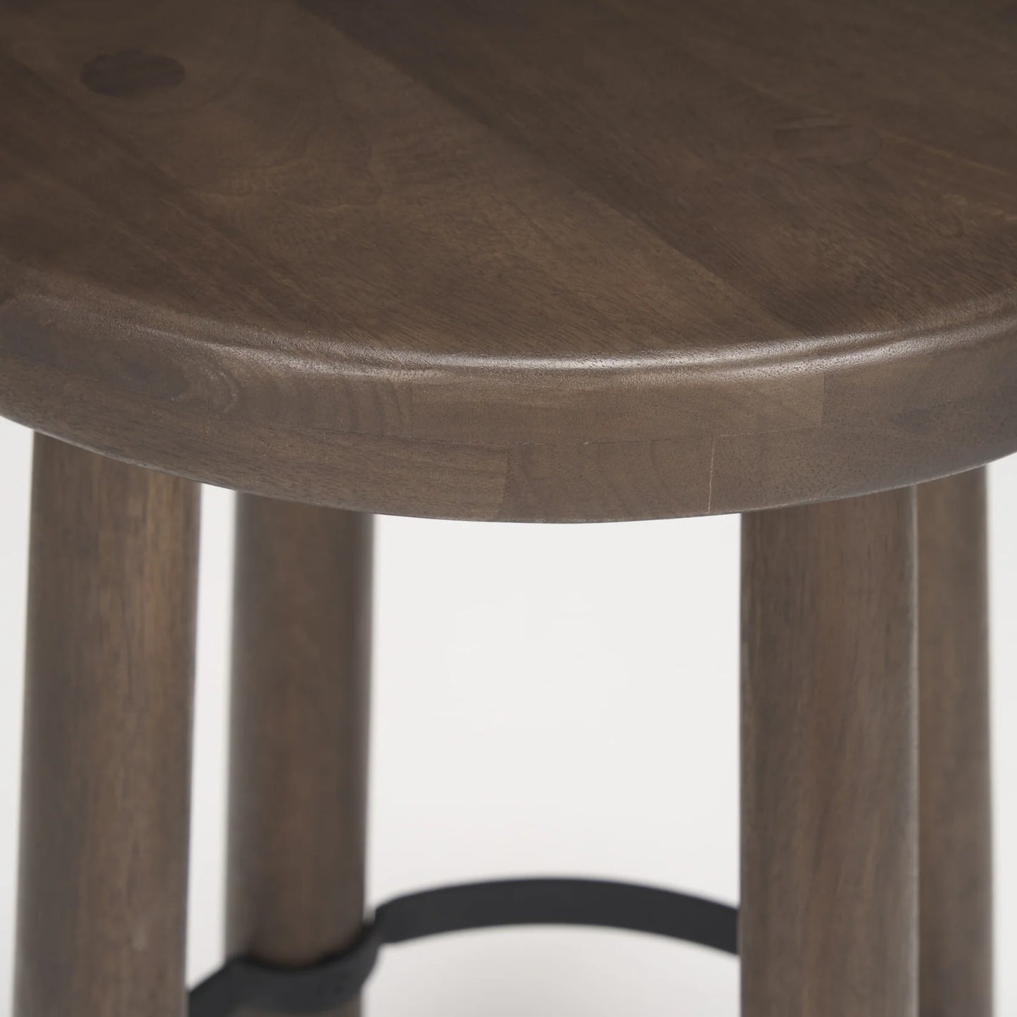 Weldon Dark Brown Mango Wood Counter Stool - Rustic Elegance with Sturdy Craftsmanship