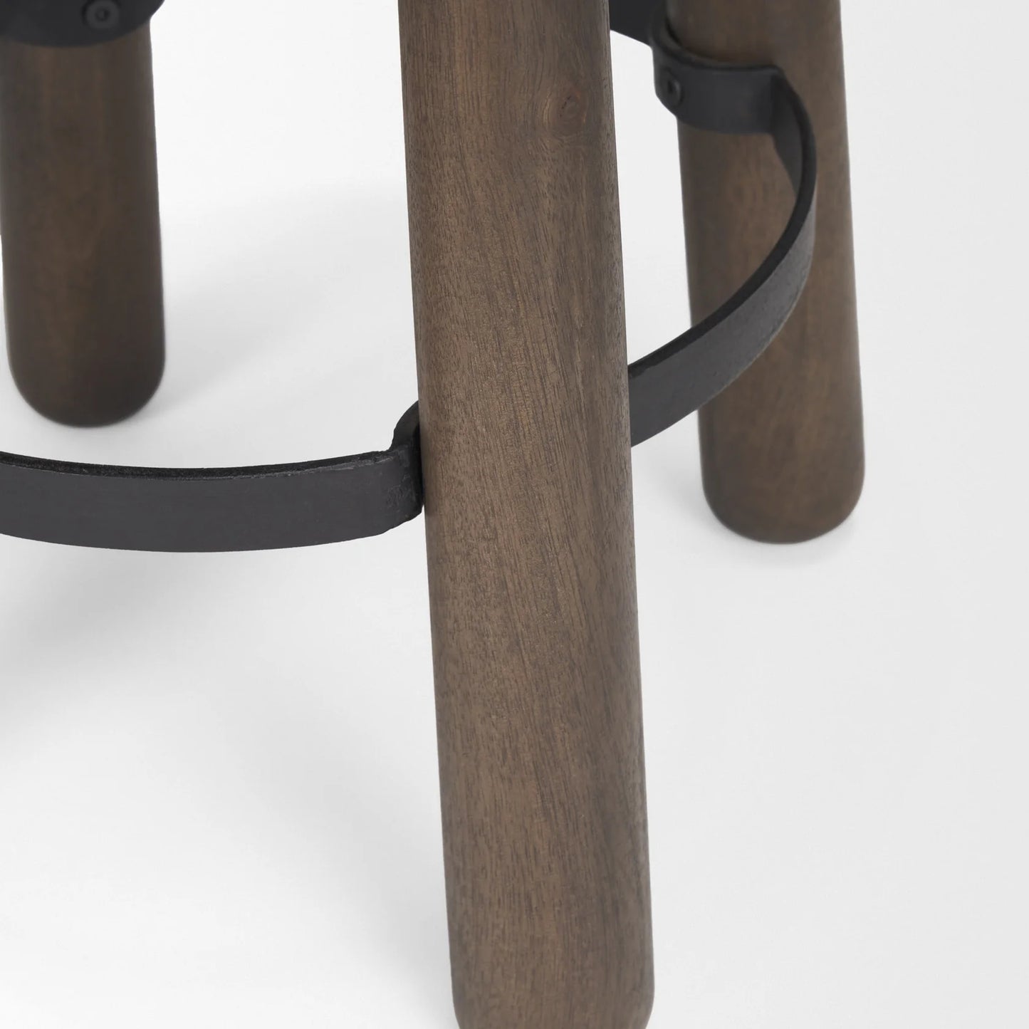 Weldon Dark Brown Mango Wood Counter Stool - Rustic Elegance with Sturdy Craftsmanship