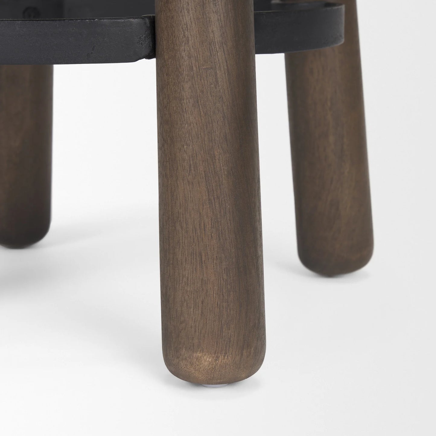 Weldon Dark Brown Mango Wood Counter Stool - Rustic Elegance with Sturdy Craftsmanship