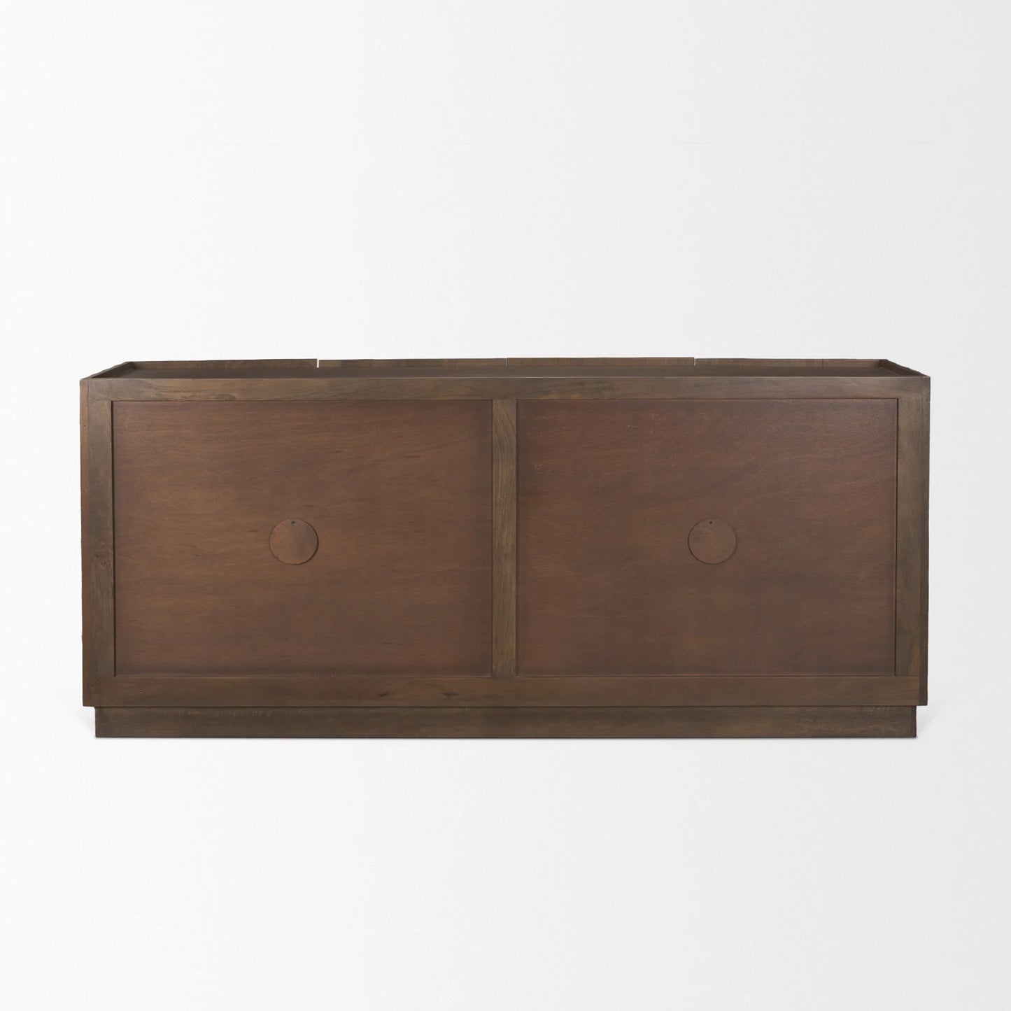 Swanson Dark Brown Mango Wood Sideboard with Scalloped Doors β Stylish Storage for Any Room